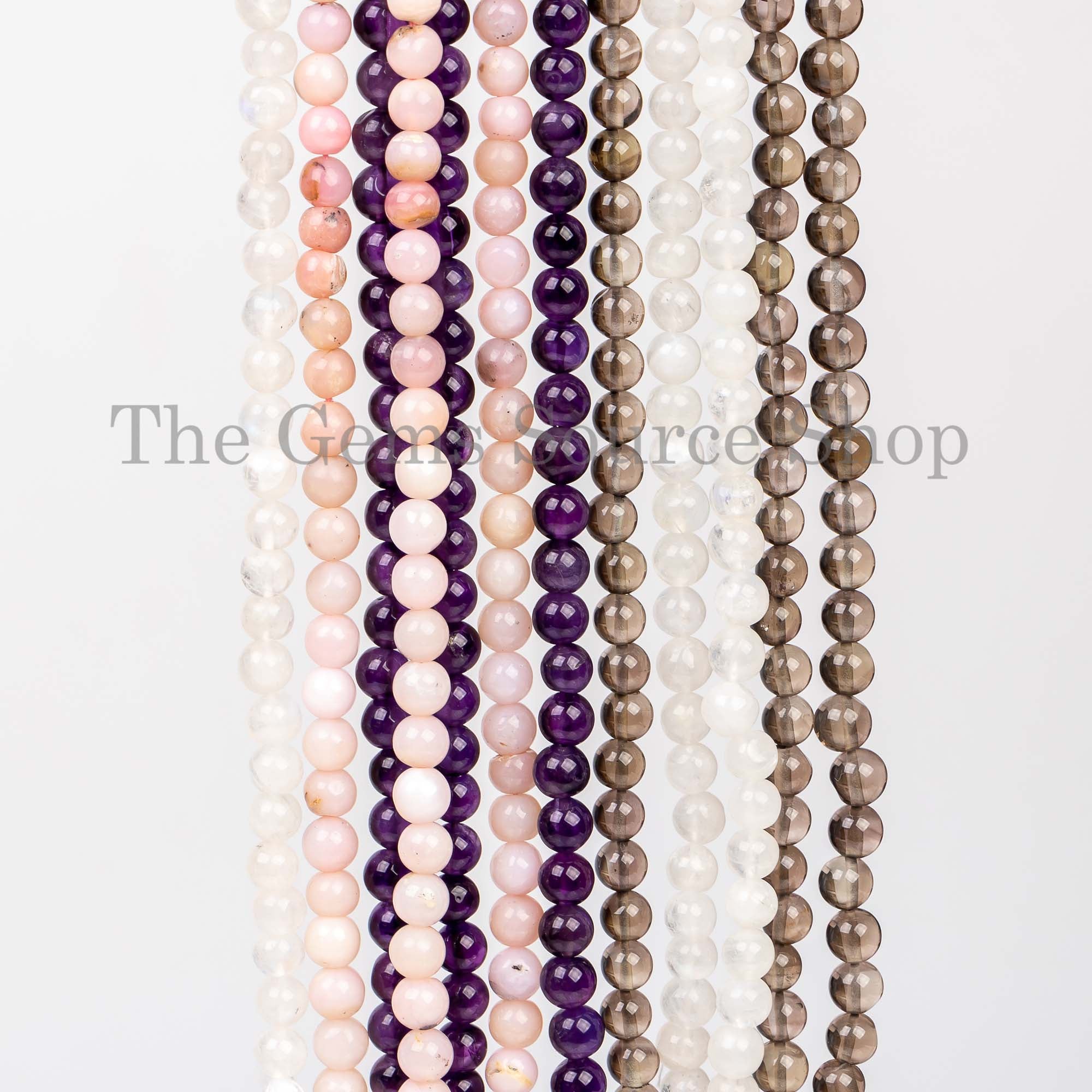 86 Strands, Wholesale Lot, Multi Stone Beads, 6-7mm Smooth Round Beads, Mix Stone Beads, Closeout Deal, Gemstone Beads For Jewelry