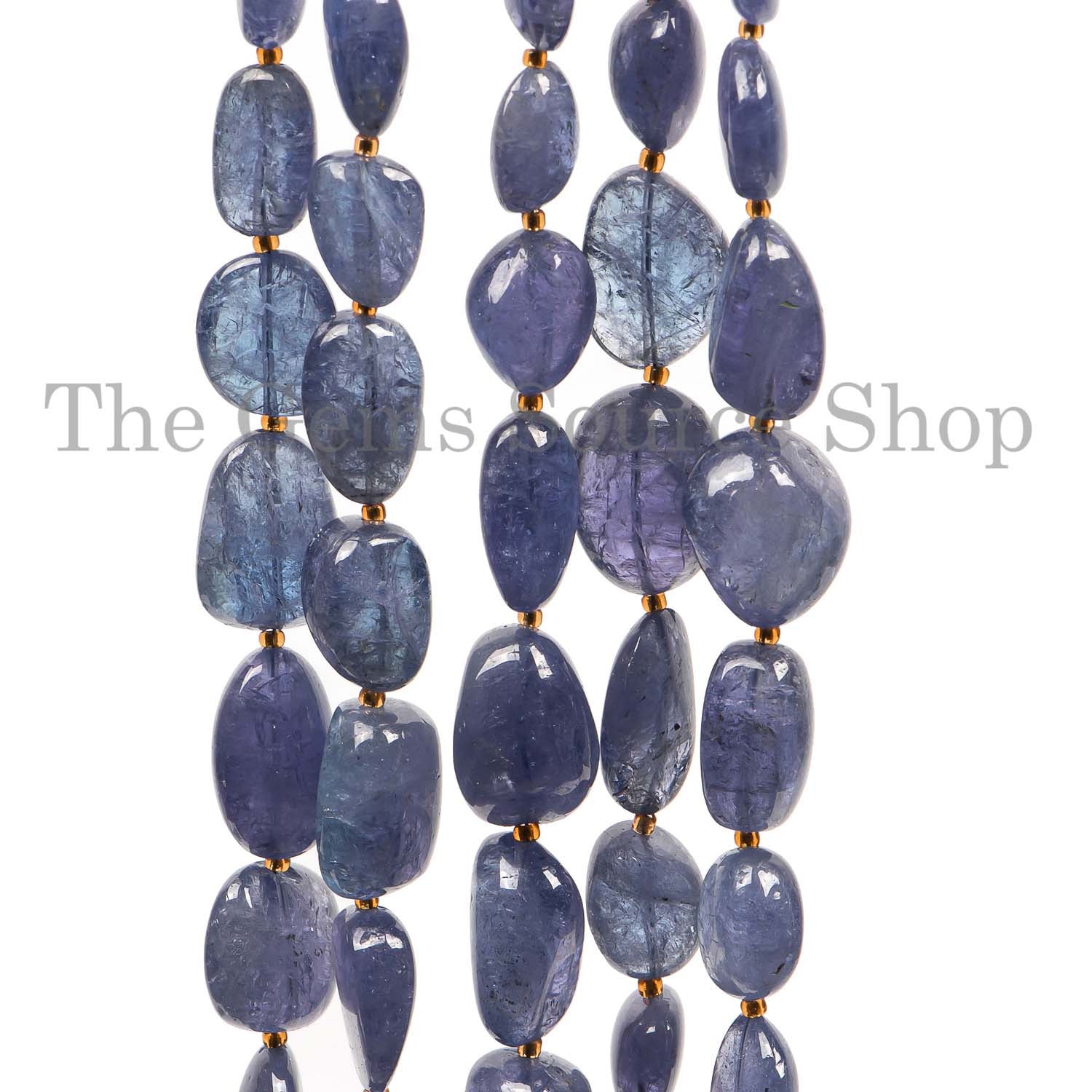Natural Tanzanite Plain Nugget Beads, Fancy Shape Gemstone Beads, Wholesale Beads