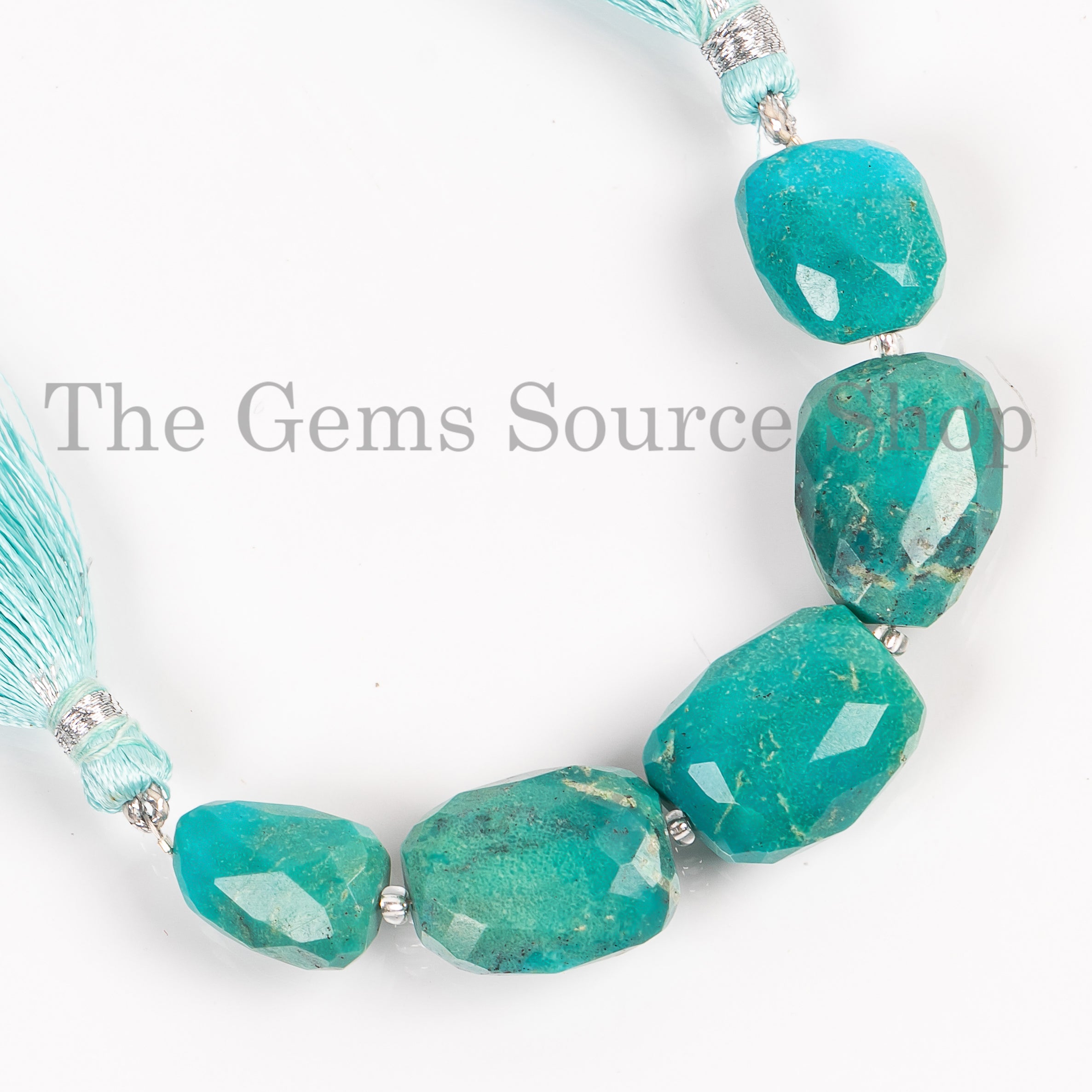 Natural Arizona Turquoise Beads, Turquoise Faceted Beads, Turquoise Nugget Shape