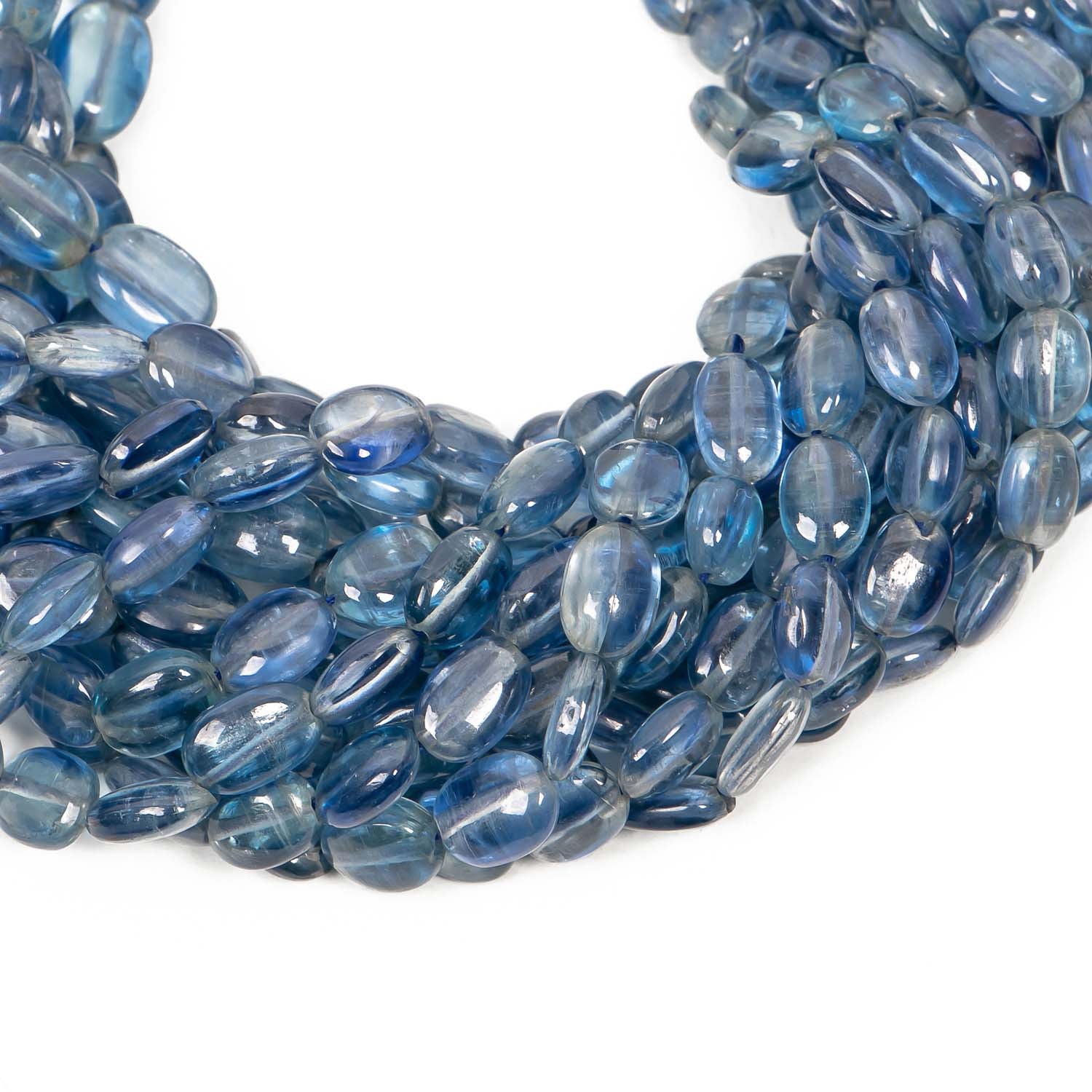 Natural Kyanite Smooth Oval Briolette, Wholesale Gemstone Beads, Loose Craft Beads