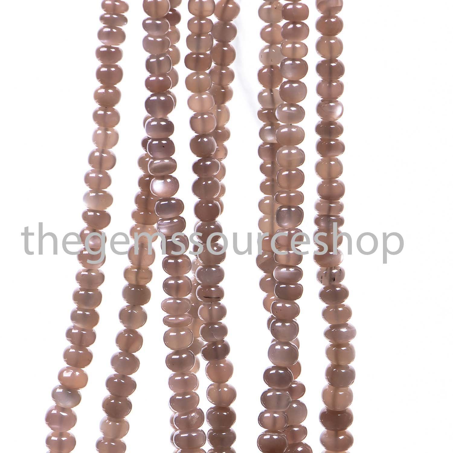 Chocolate Moonstone Beads, Moonstone Smooth Beads, Plain Rondelle Gemstone Beads