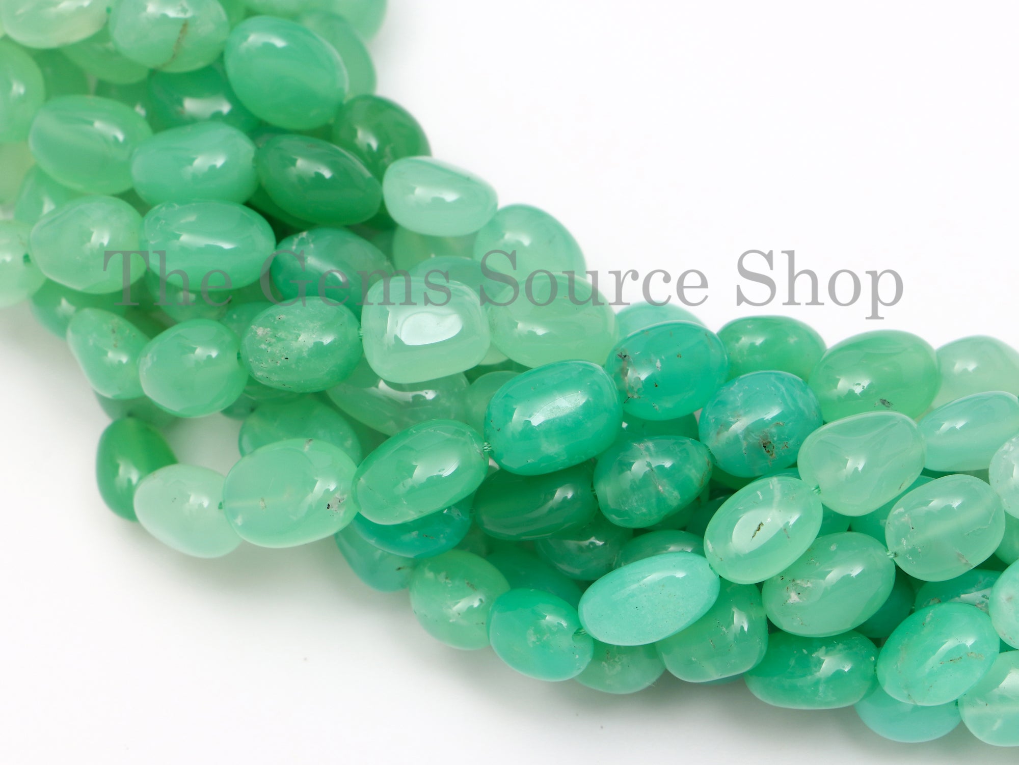 Natural Chrysoprase Smooth Nuggets Beads, Chrysoprase Beads, Nugget Beads
