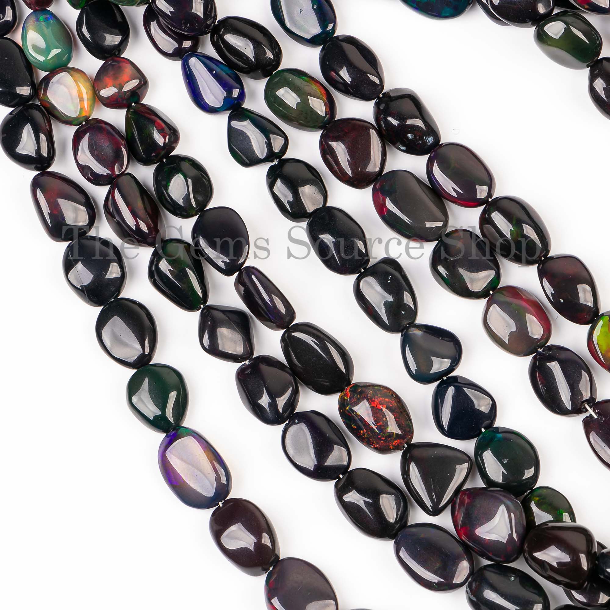 Black Ethiopian Opal Beads, Black Opal Nuggets, Opal Smooth Nugget Beads, Plain Opal Beads