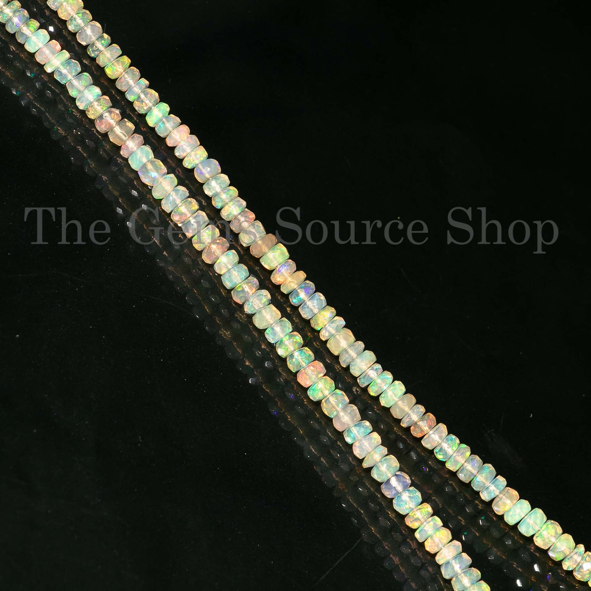 Ethiopian Opal Necklace, 3.5-5mm Opal Faceted Rondelle Rondelle, Opal Faceted Beads, Opal Beads, Ethiopian Opal Necklace, Opal Jewelry