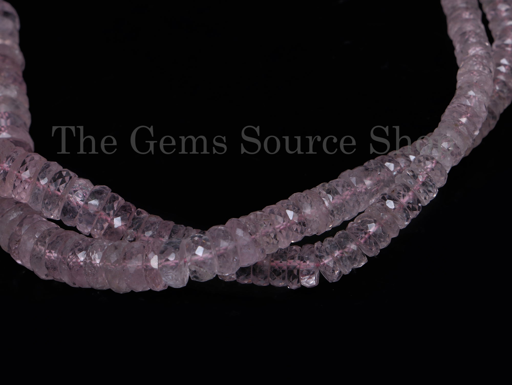 Natural Morganite Beads, Morganite Tyre Shape Beads, Morganite Faceted Beads, Morganite Gemstone Beads