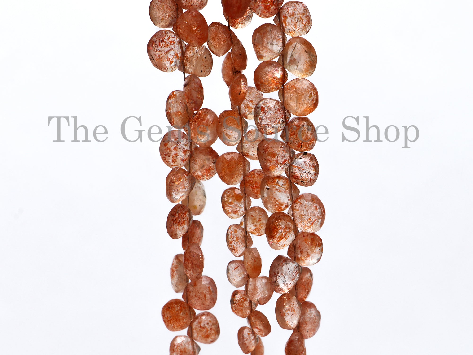 Sunstone Beads, Sunstone Heart Shape Beads, Sunstone Faceted Beads, Sunstone Gemstone Beads