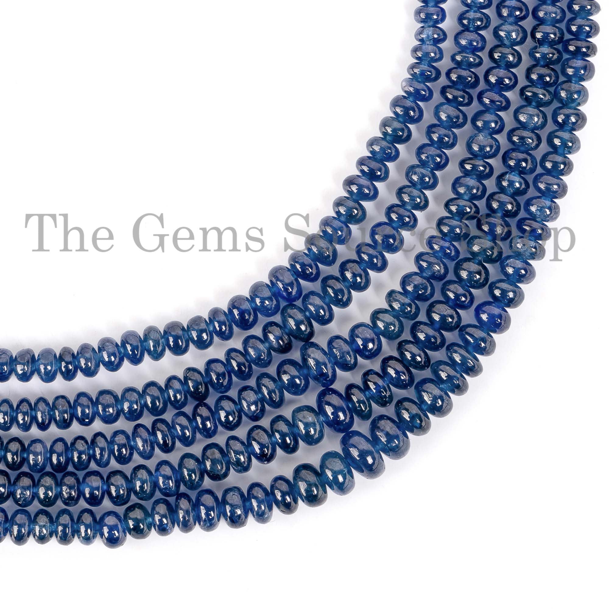 Super Fine Burma Sapphire Smooth Rondelle Necklace, Burmese Sapphire Necklace, Natural Sapphire Rondelle Necklace