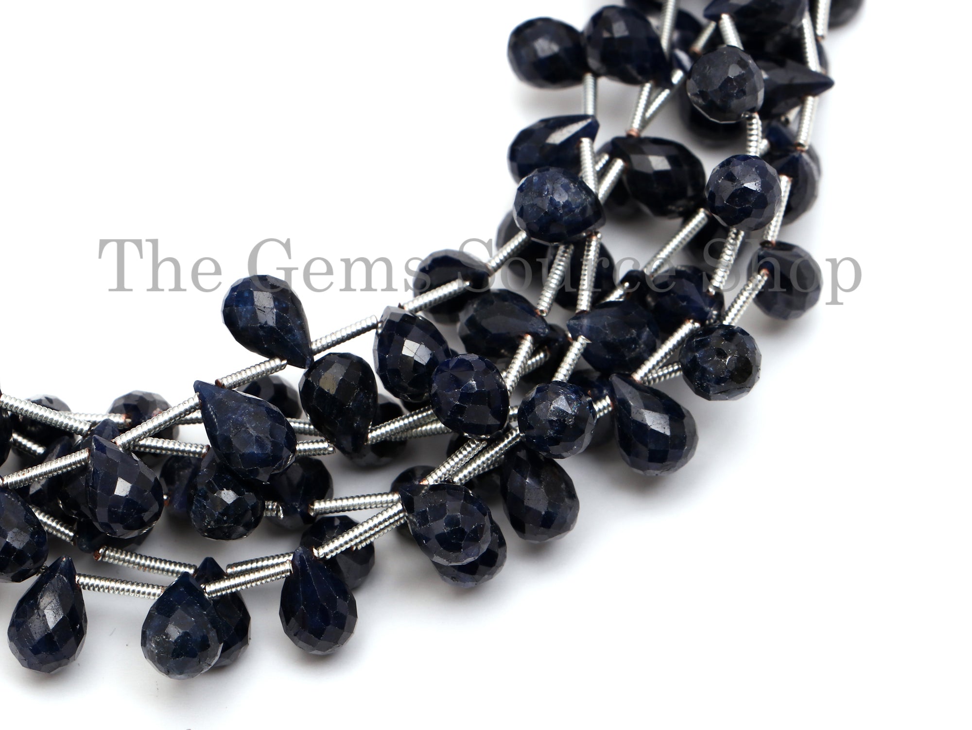 Blue Sapphire Beads, Sapphire Drops Shape Beads, Sapphire Faceted Beads, Sapphire Gemstone Beads
