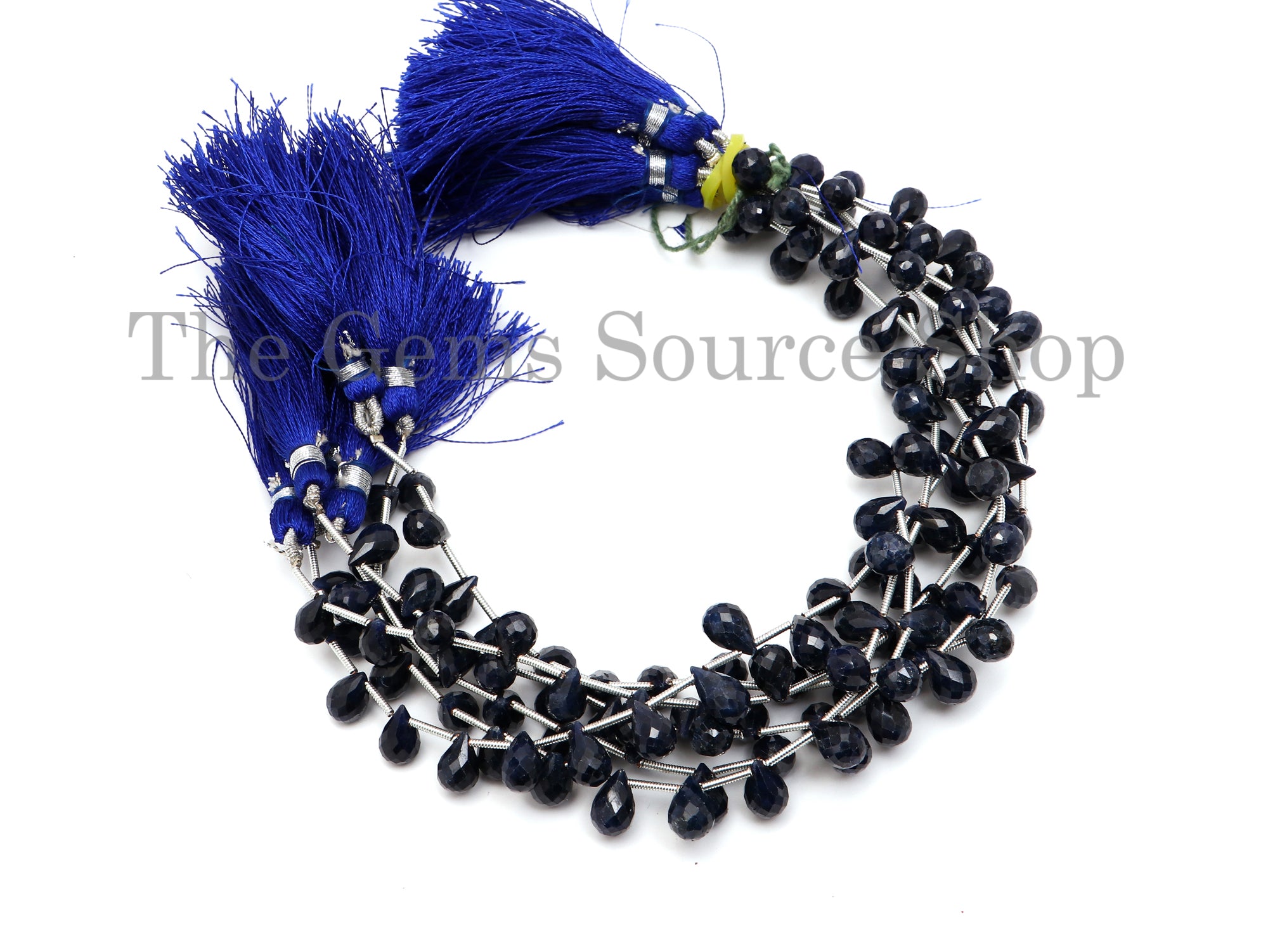 Blue Sapphire Beads, Sapphire Drops Shape Beads, Sapphire Faceted Beads, Sapphire Gemstone Beads