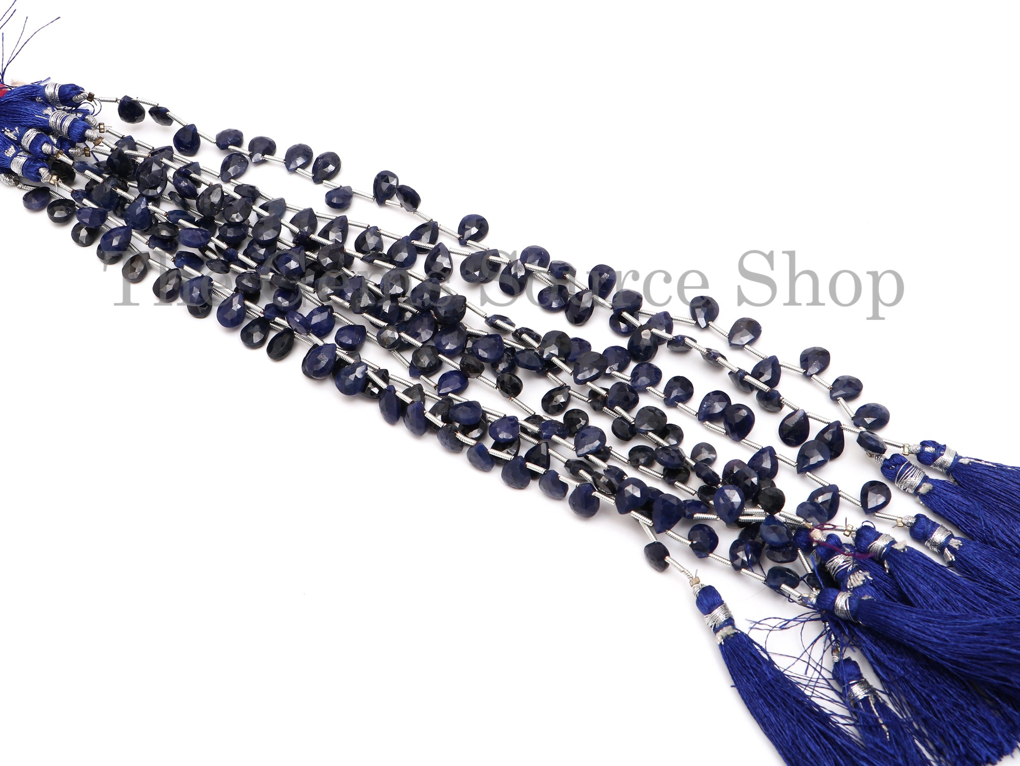 Blue Sapphire Beads, Sapphire Pear Shape Beads, Sapphire Faceted Beads, Sapphire Gemstone Beads