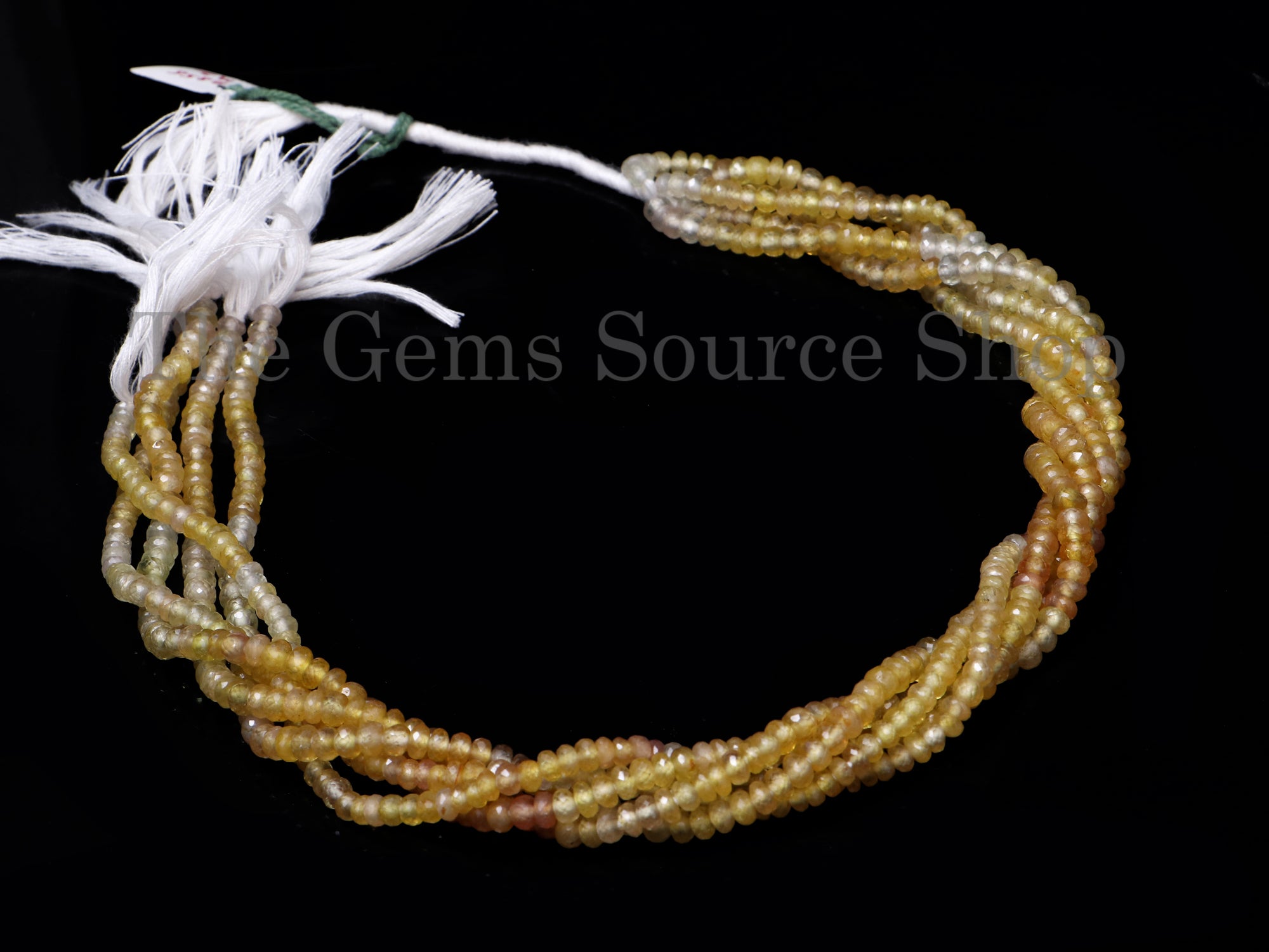 Yellow Sapphire Beads, Sapphire Faceted Beads, Sapphire Rondelle Beads, Sapphire Gemstone Beads
