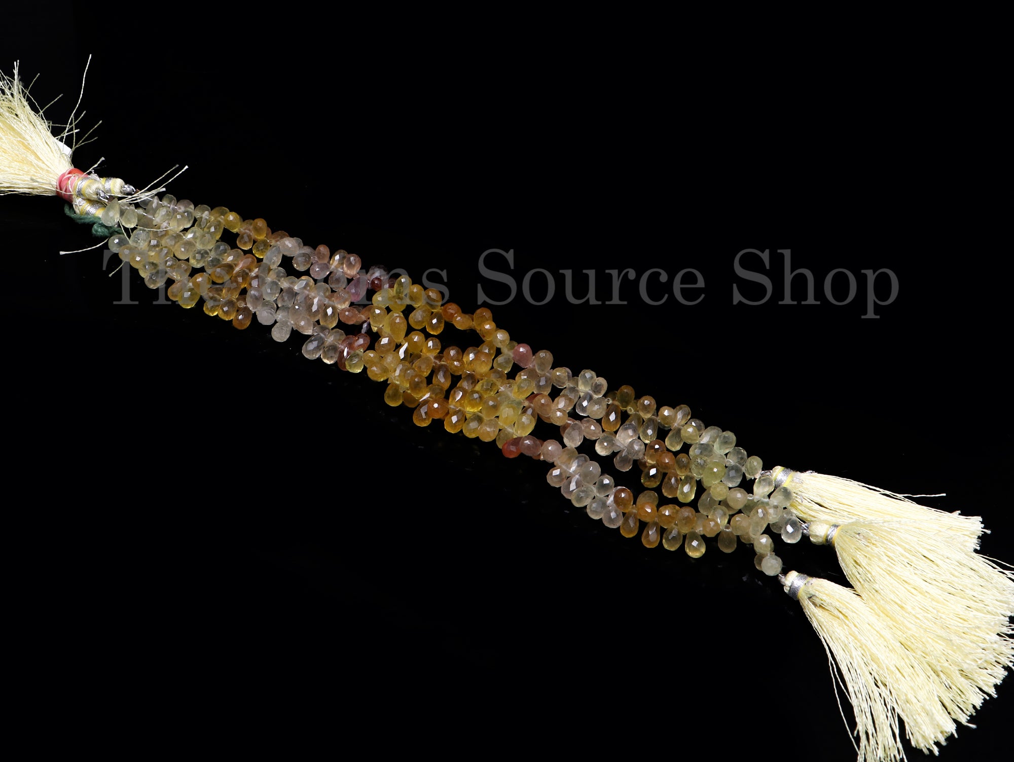Yellow Sapphire Beads, Sapphire Faceted Beads, Sapphire Drops Beads, Sapphire Gemstone Beads