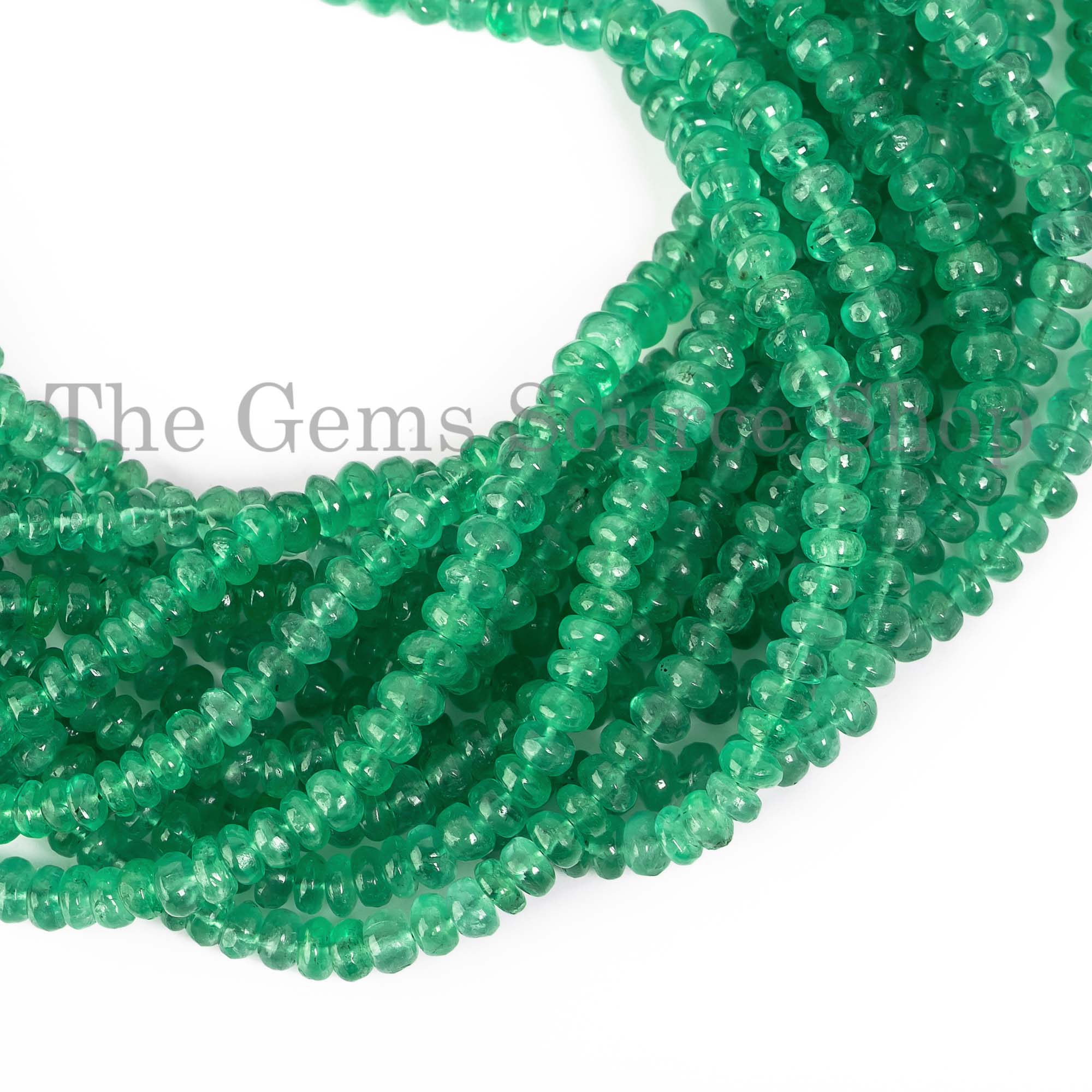 AAA Quality Emerald Beads, Emerald Faceted Beads, Emerald Rondelle Shape Beads, Wholesale Beads