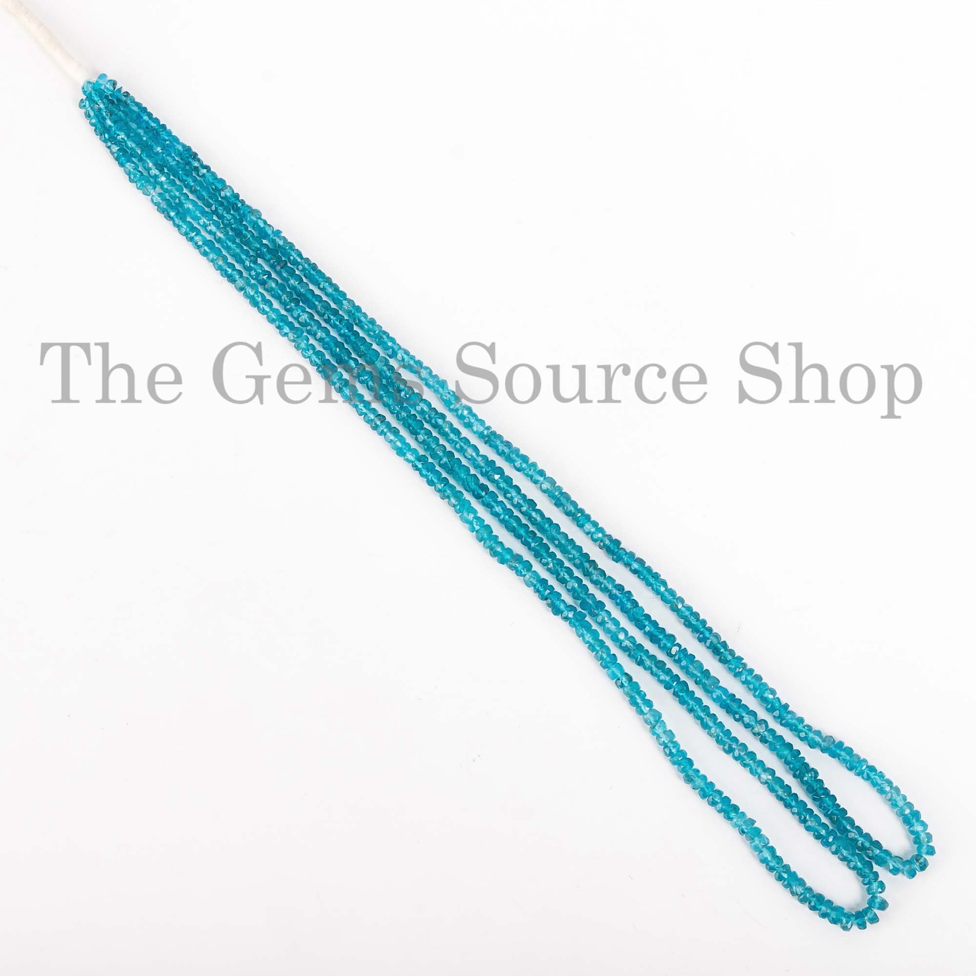 Neon Apatite Beads, Apatite Faceted Beads, Apatite Rondelle Shape Beads, Apatite Gemstone Beads