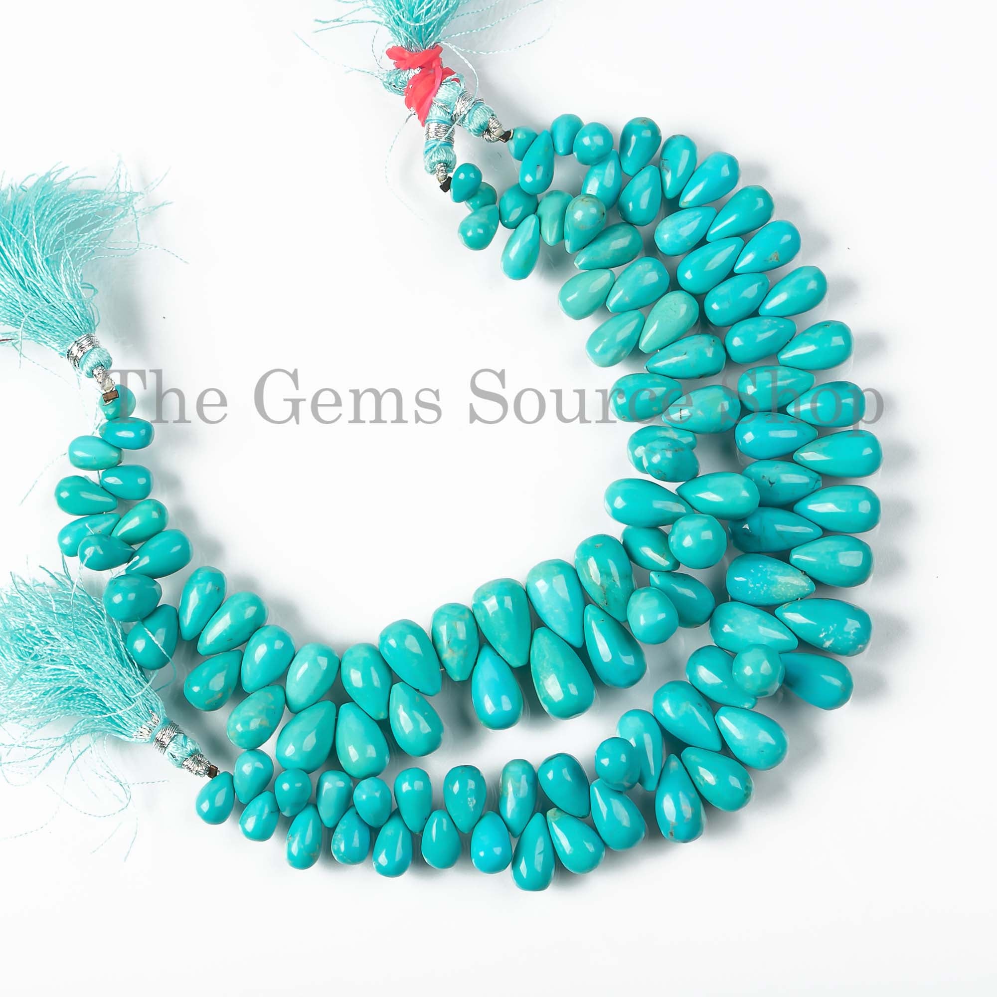Sleeping Beauty Turquoise Smooth Beads, 4x7-9x15mm Turquoise Plain Drops Beads, Side Drill Turquoise Drops, Sleeping Beauty Turquoise Beads