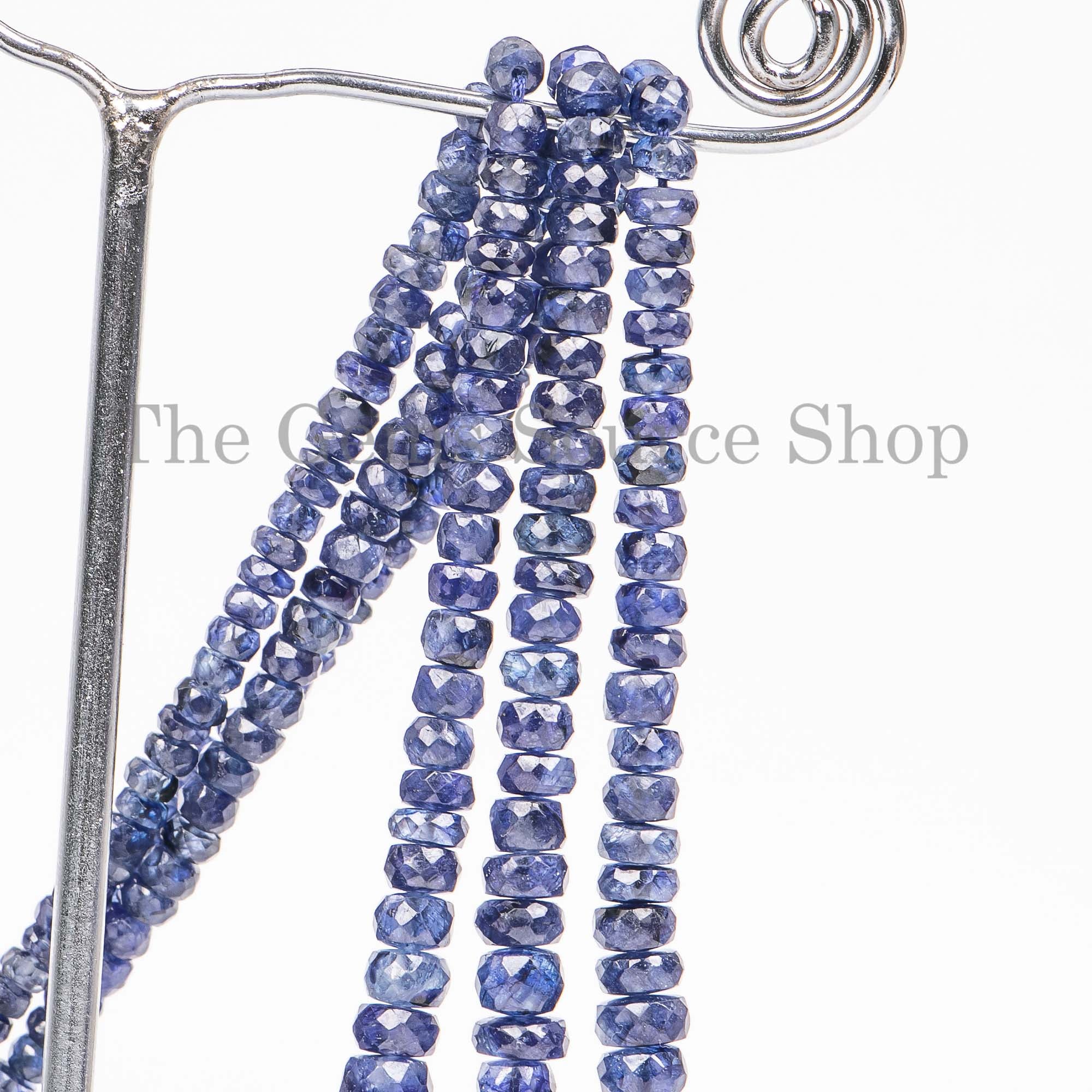 Natural Blue Sapphire Faceted Beads, Blue Sapphire Rondelle Beads, Gemstone Beads