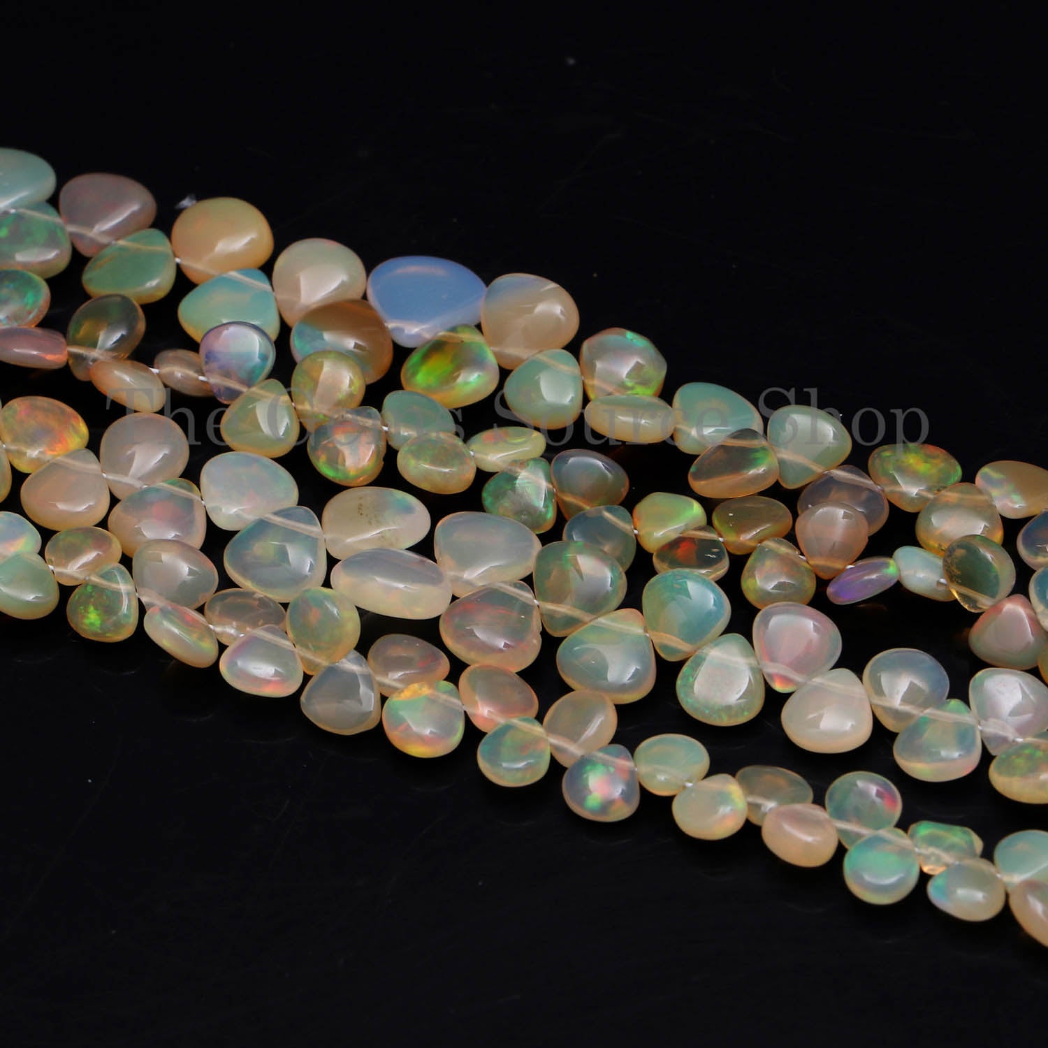 Ethiopian Opal Gemstone Beads, Opal Plain Heart Shape Beads