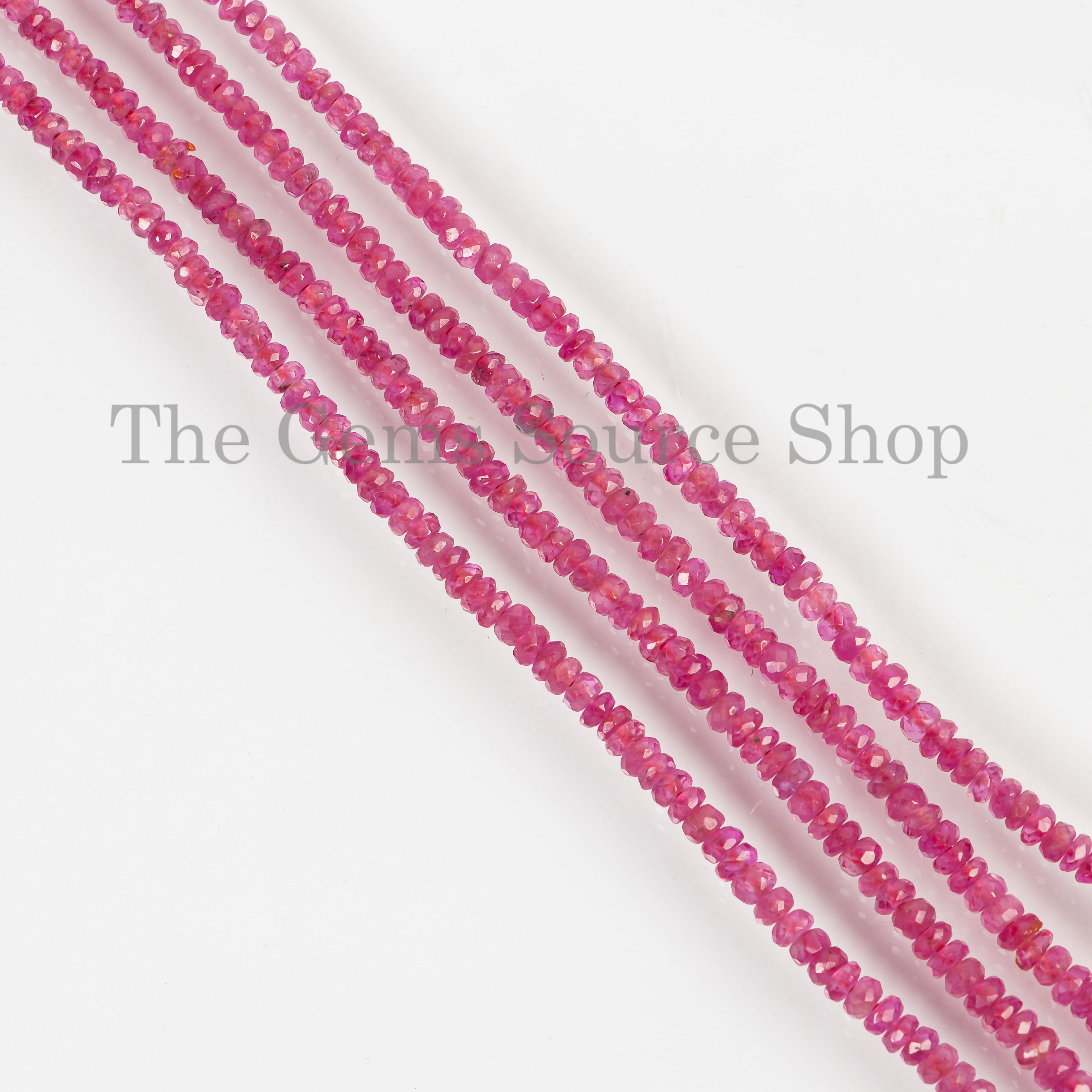 Top Quality Natural Burma Ruby Necklace, Ruby Faceted Rondelle Necklace
