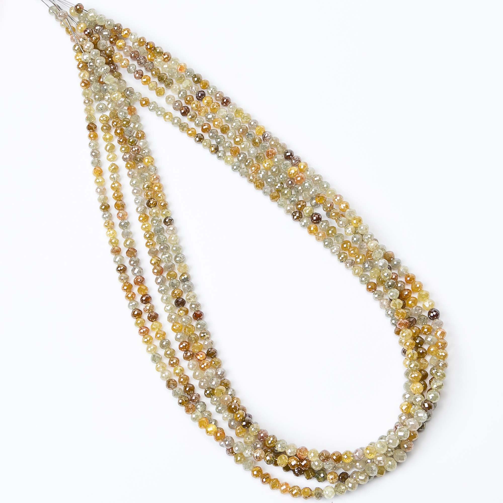 AAA Quality Multi Color Diamond Beads, Diamond Faceted Beads, Diamond Rondelle Shape Beads
