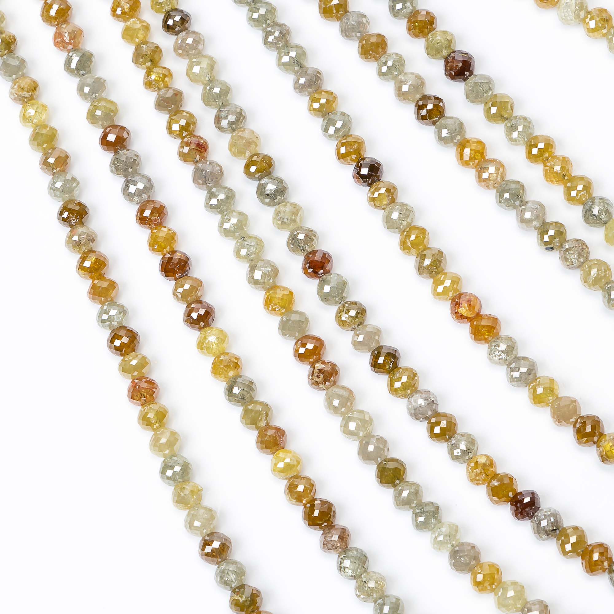 AAA Quality Multi Color Diamond Beads, Diamond Faceted Beads, Diamond Rondelle Shape Beads