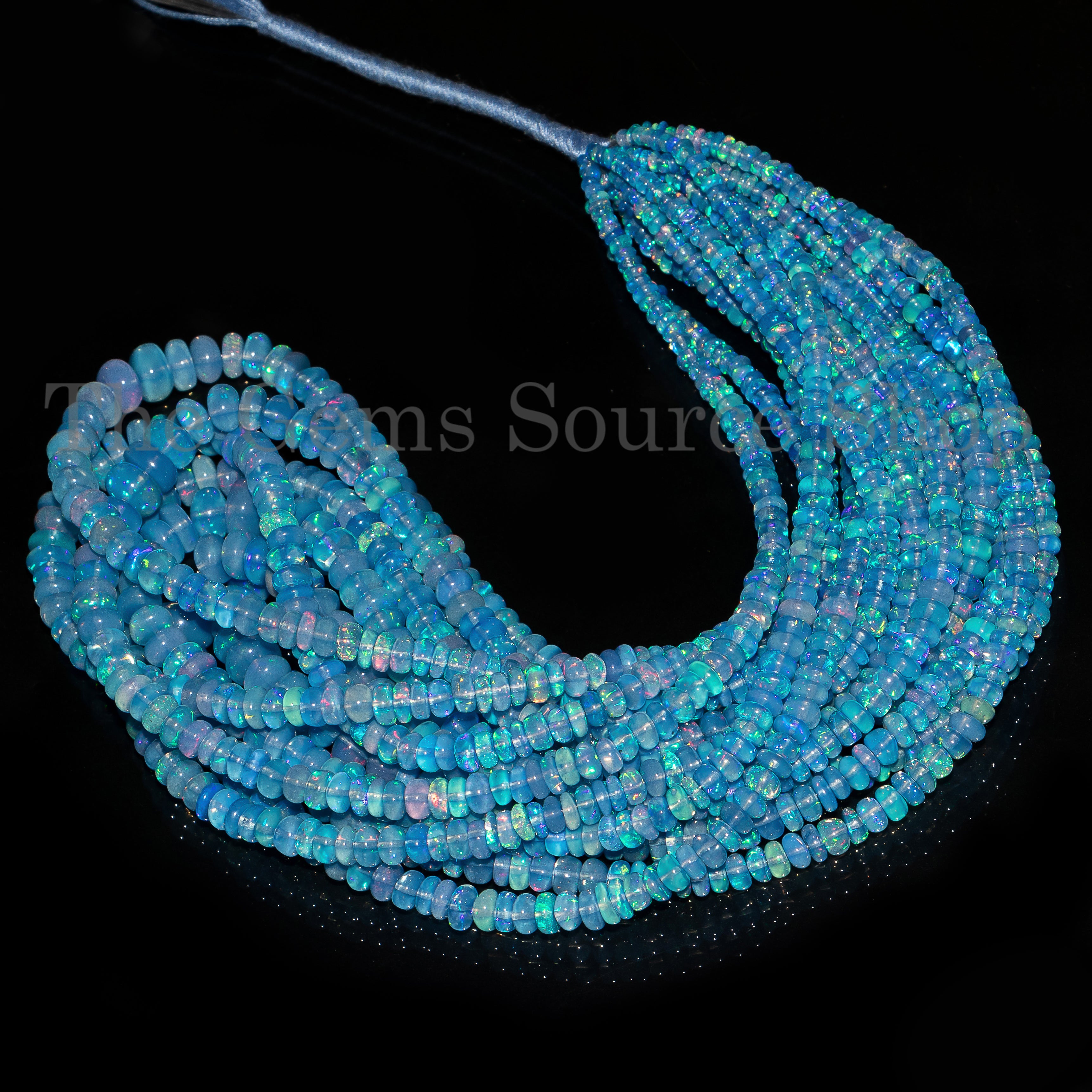 Lavender Opal Beads, Opal Smooth Rondelle Shape Beads