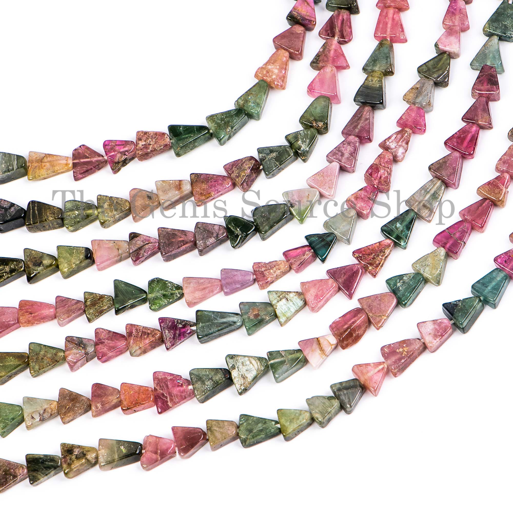 Multi Tourmaline Plain Trillion Shape Beads, Tourmaline Trillion Beads, Wholesale Beads
