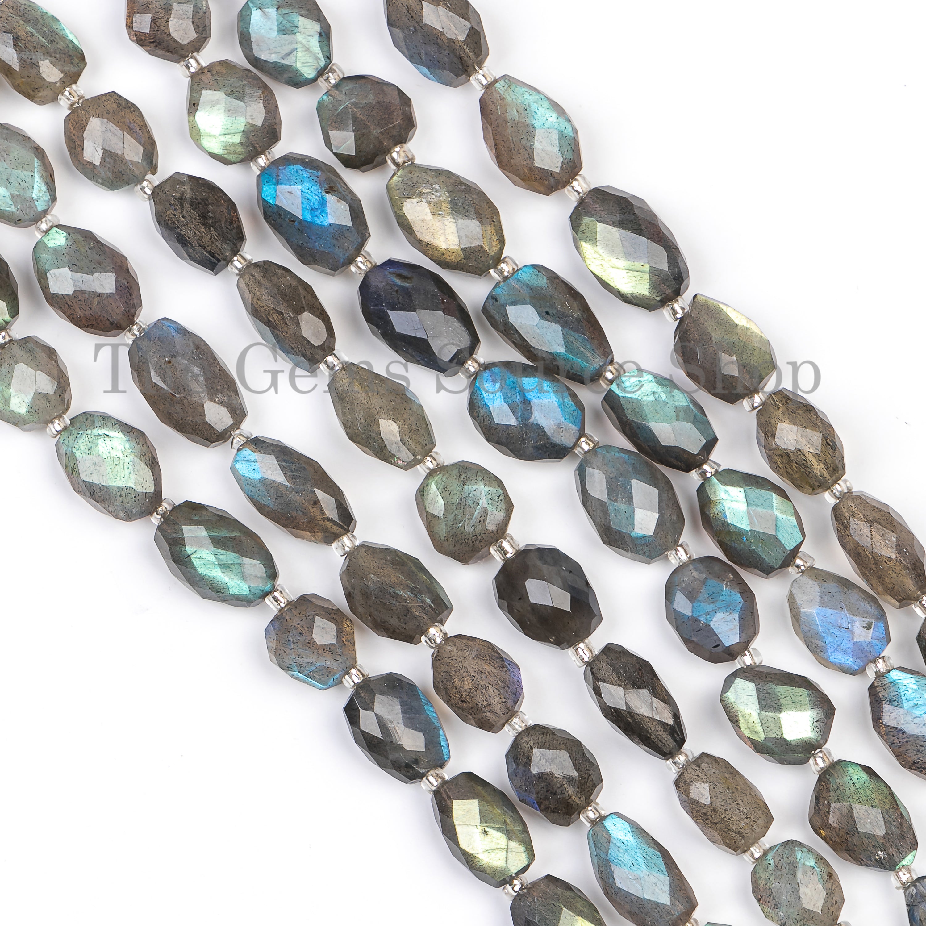 Top Quality Labradorite Faceted Fancy Nugget Beads, Labradorite Nugget Beads