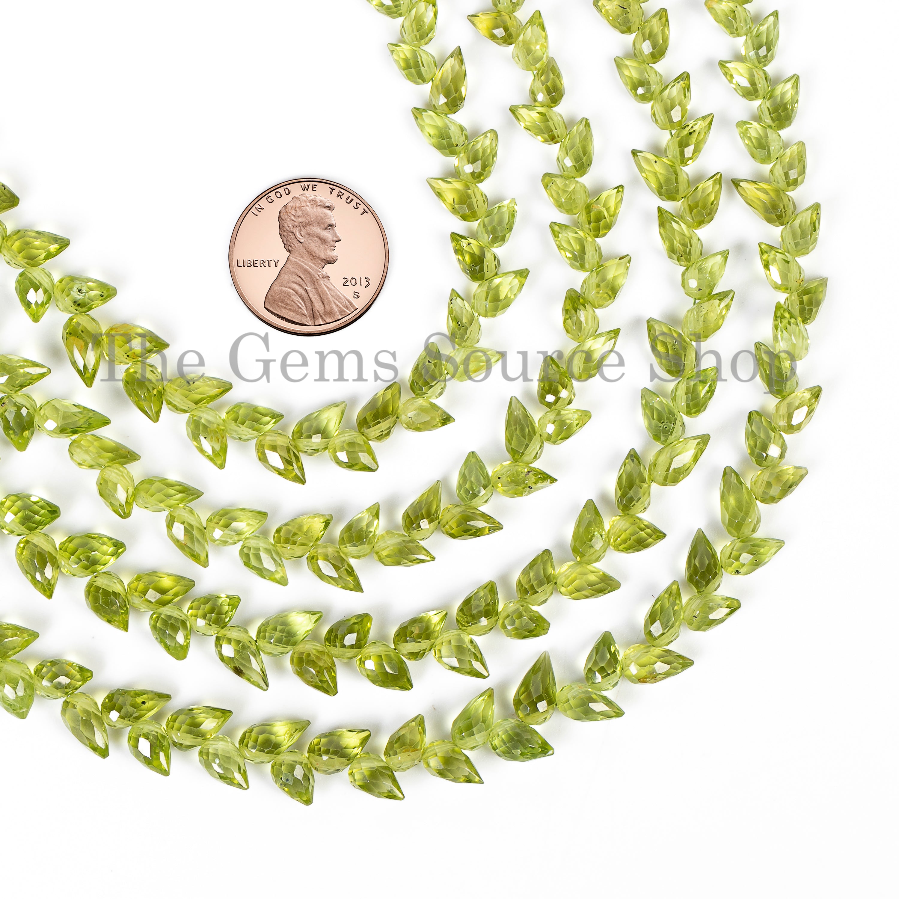 Natural Peridot Side Drill Drops,9x6-7x4 mm Faceted Beads TGS-4920
