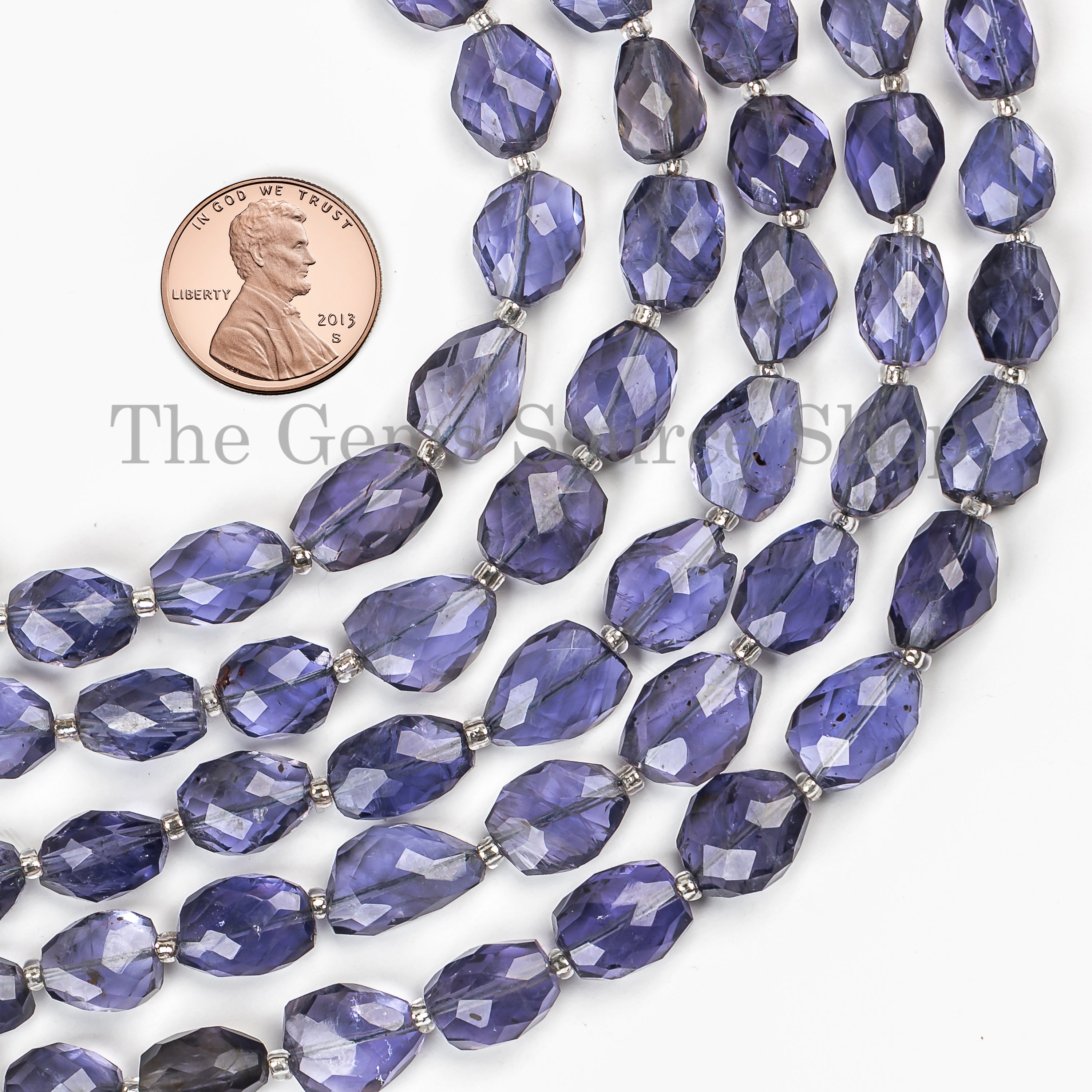 Iolite Faceted Nugget Beads, Iolite Fancy Nugget Beads, Wholesale Gemstone Beads