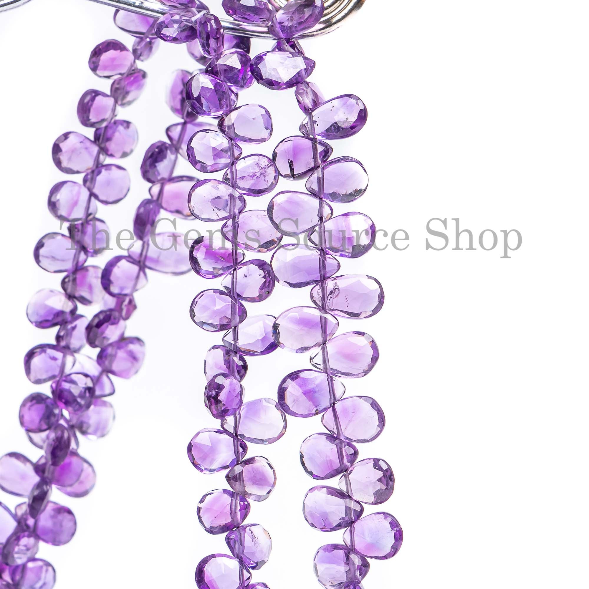 Amethyst Beads, Amethyst Pear Shape Beads, Amethyst Faceted Beads, Wholesale Beads