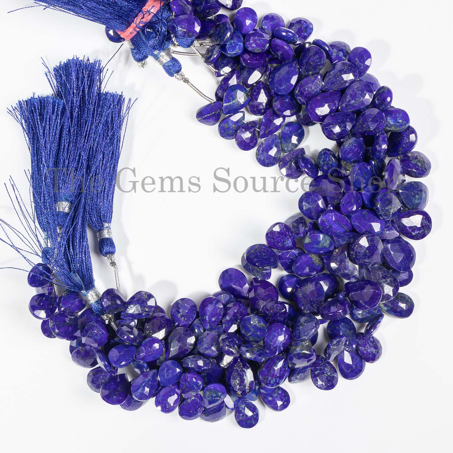 Natural Lapis Lazuli Faceted Pear Wholesale Beads, TGS-0684