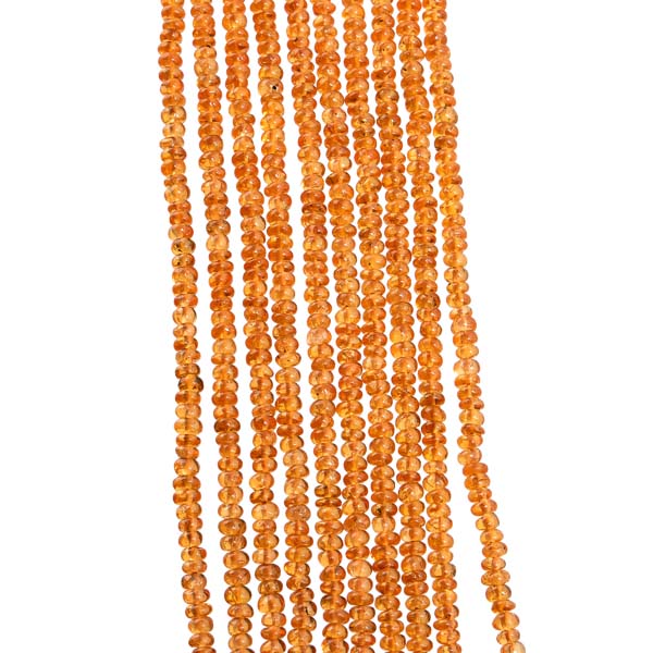 Natural Spessartine Garnet Rondelle Beads, Smooth Rondelle Beads, Gemstone Beads