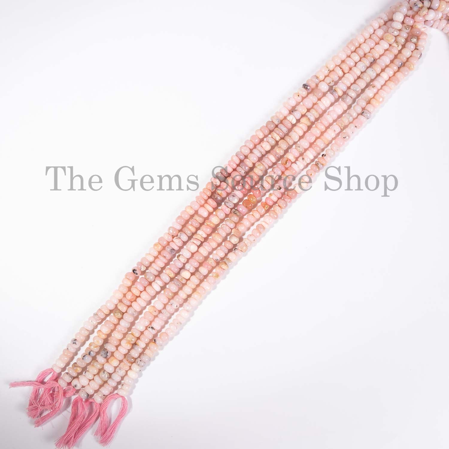 Pink Opal Beads, Pink Opal Smooth Beads, Pink Opal Rondelle Beads, Pink Opal Gemstone Beads
