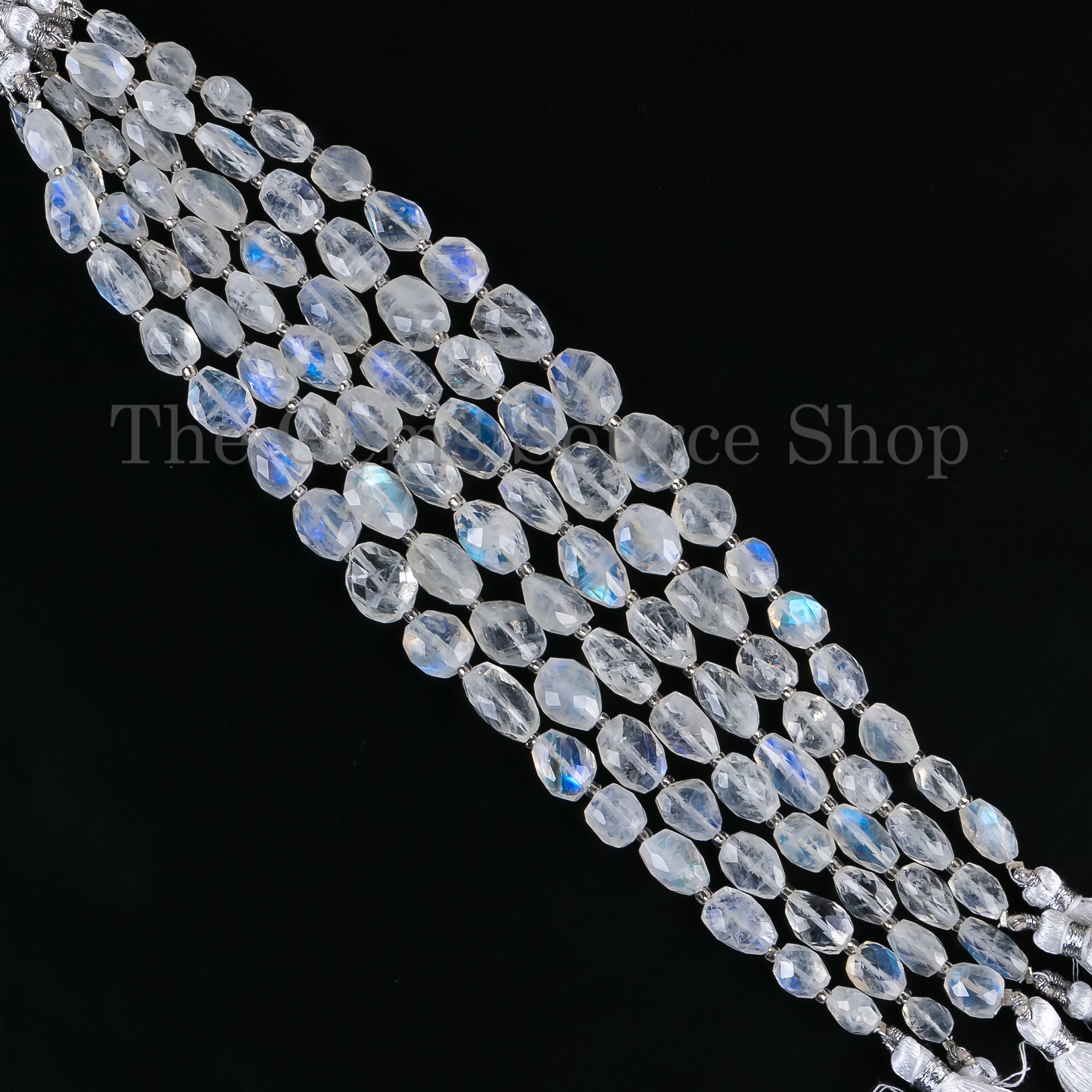 Rainbow Moonstone Fancy Nugget Shape Beads, Moonstone Faceted Beads