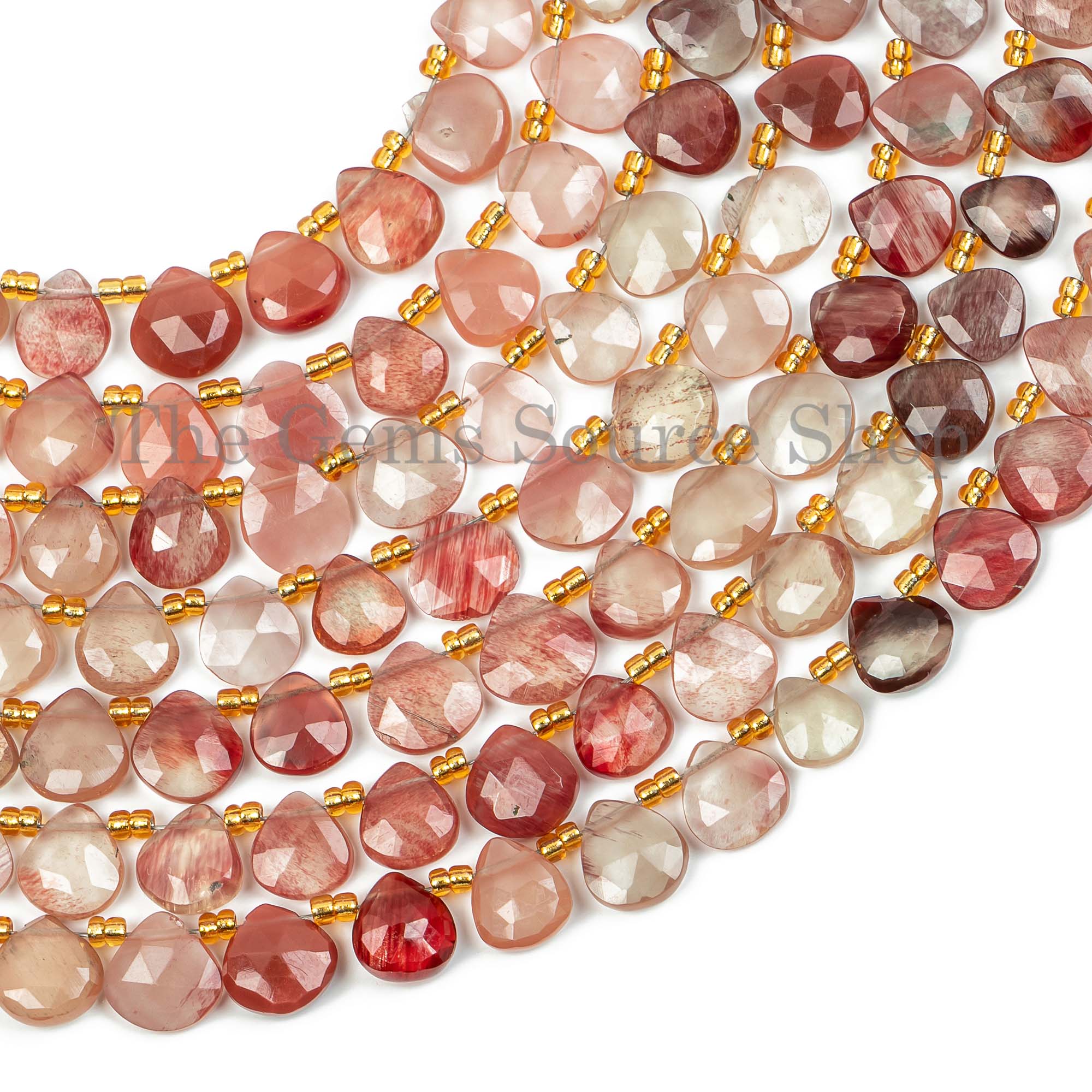 Andesine Labradorite Faceted Heart Briolette, Gemstone Heart Beads, Labradorite Beads