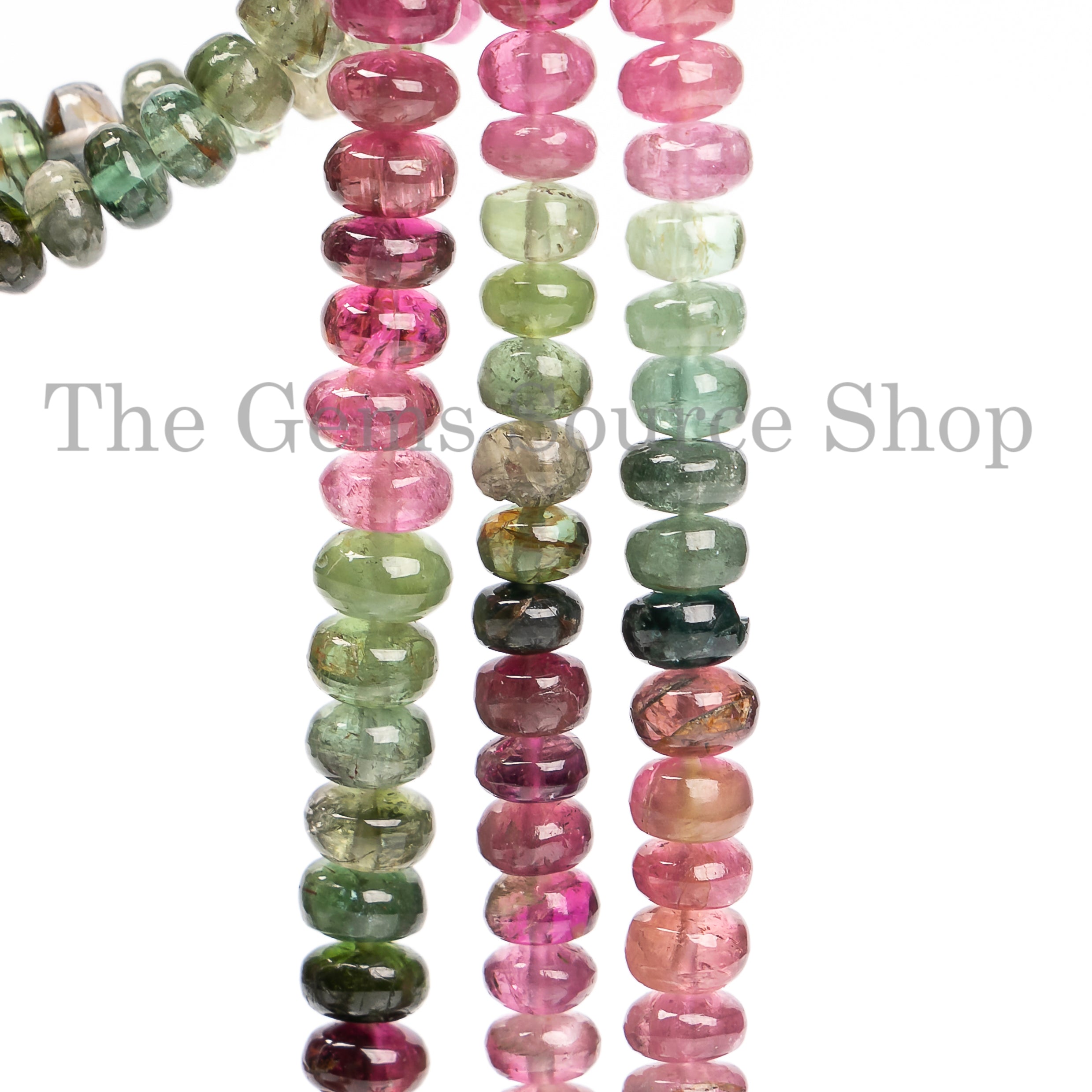 Natural Multi Tourmaline Plain Rondelle .40mm Center Drilled Beads Wholesale jewelry making beads
