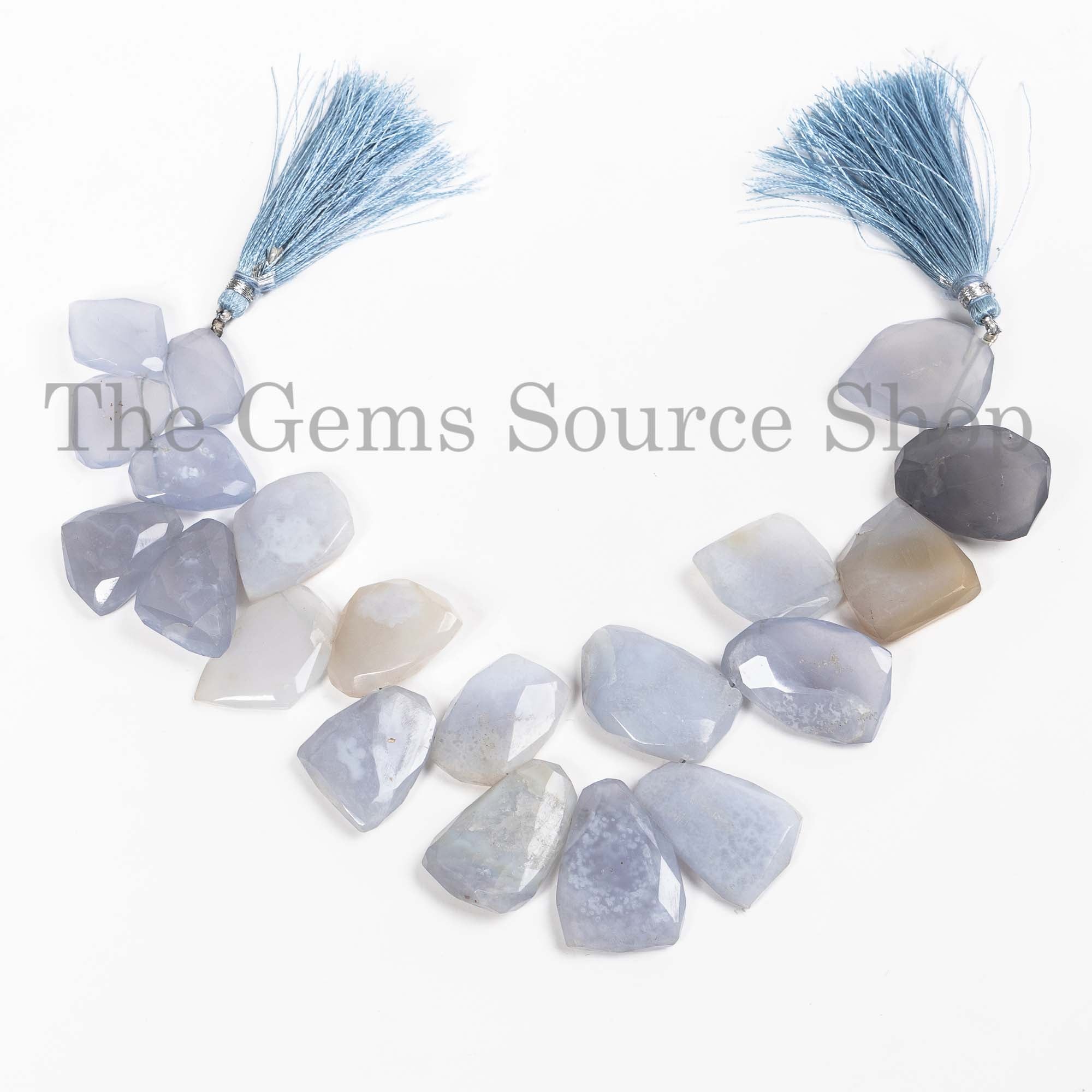 Blue Chalcedony Beads, Blue Chalcedony Nugget Beads, Blue Chalcedony Faceted Beads, Gemstone Beads