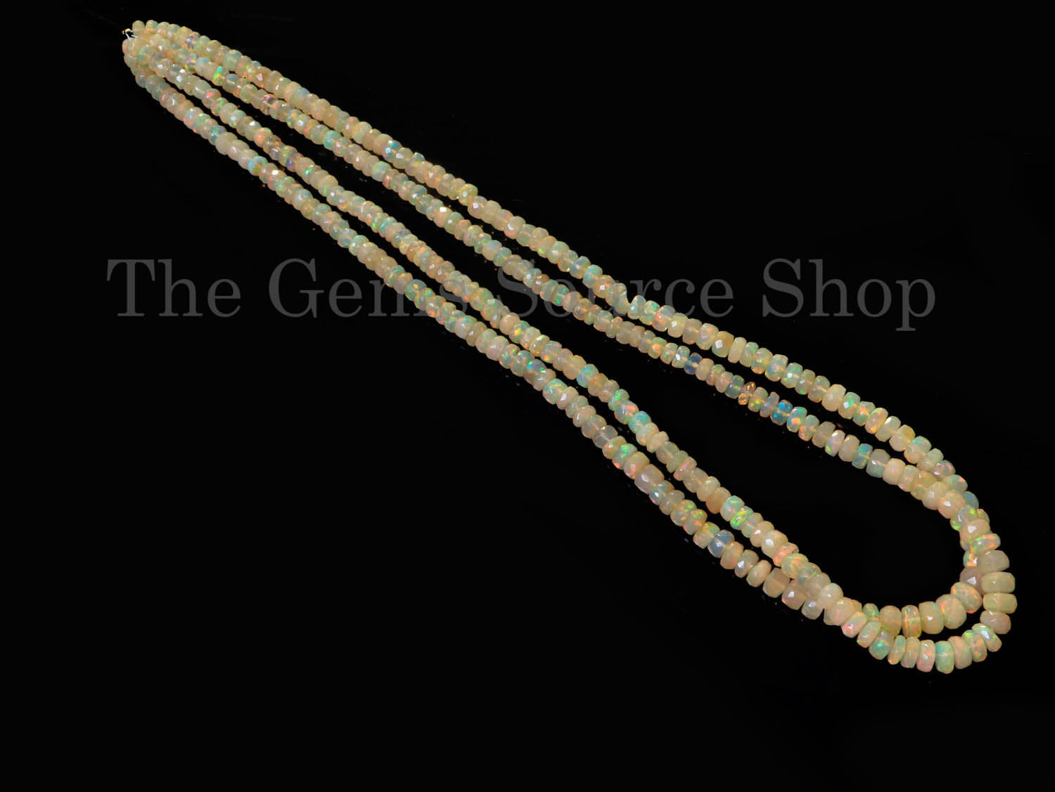 Ethiopian Opal Faceted Rondelle Beads, Opal Gemstone Beads