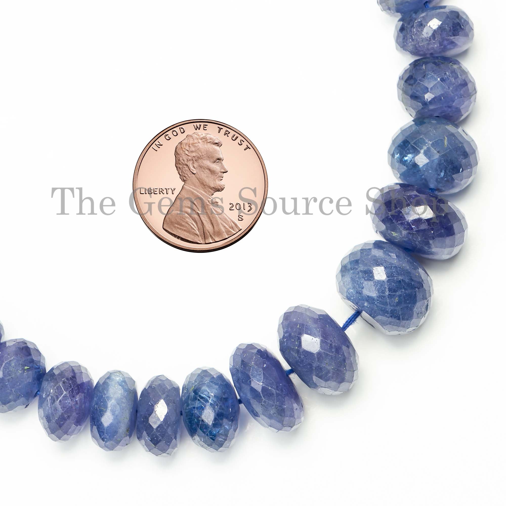 6-14mm Natural Tanzanite Faceted Rondelle Beads, Tanzanite Beads, Tanzanite Top Quality Beads