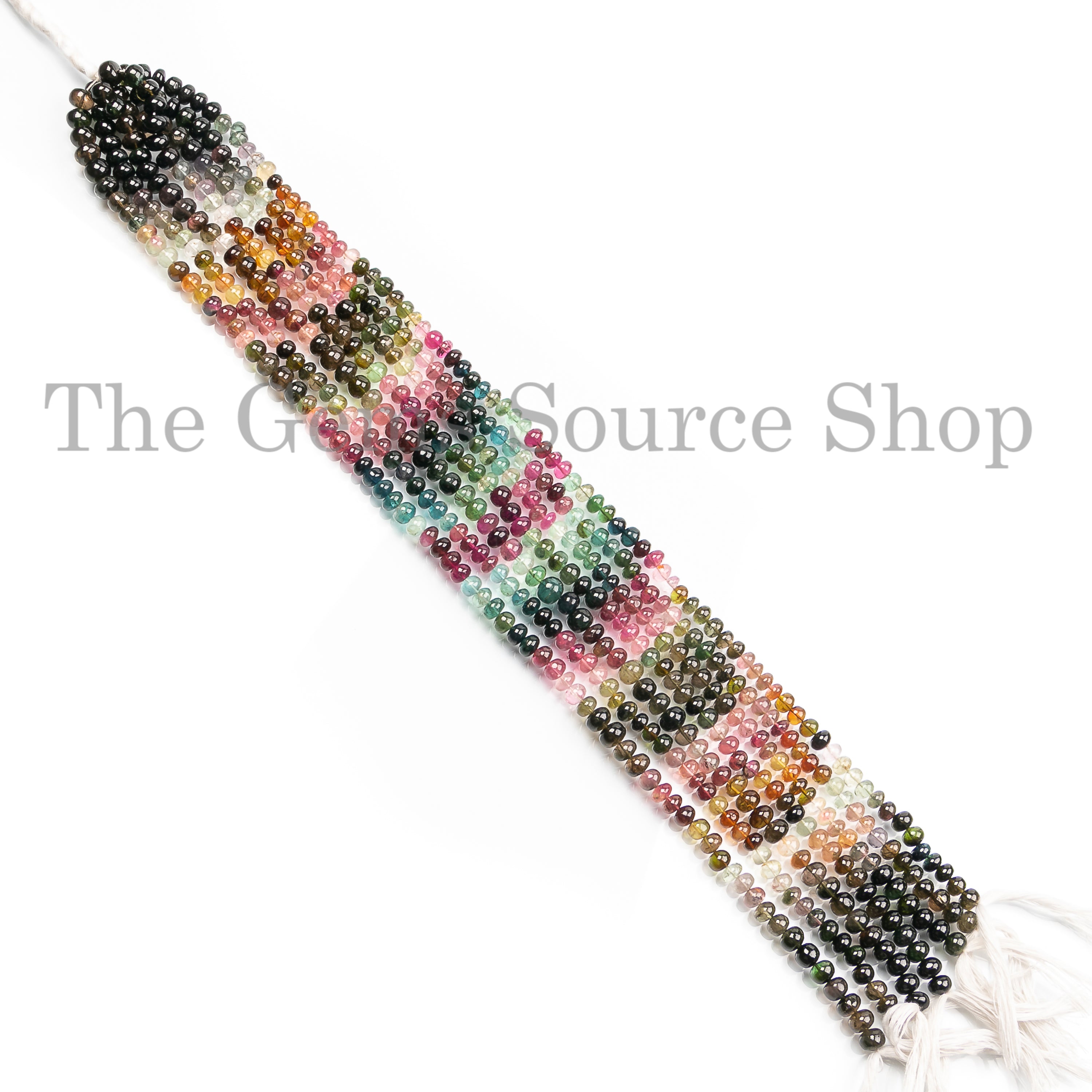 Multi Tourmaline Plain Rondelle Shape Gemstone Beads, Beads For Jewelry Making