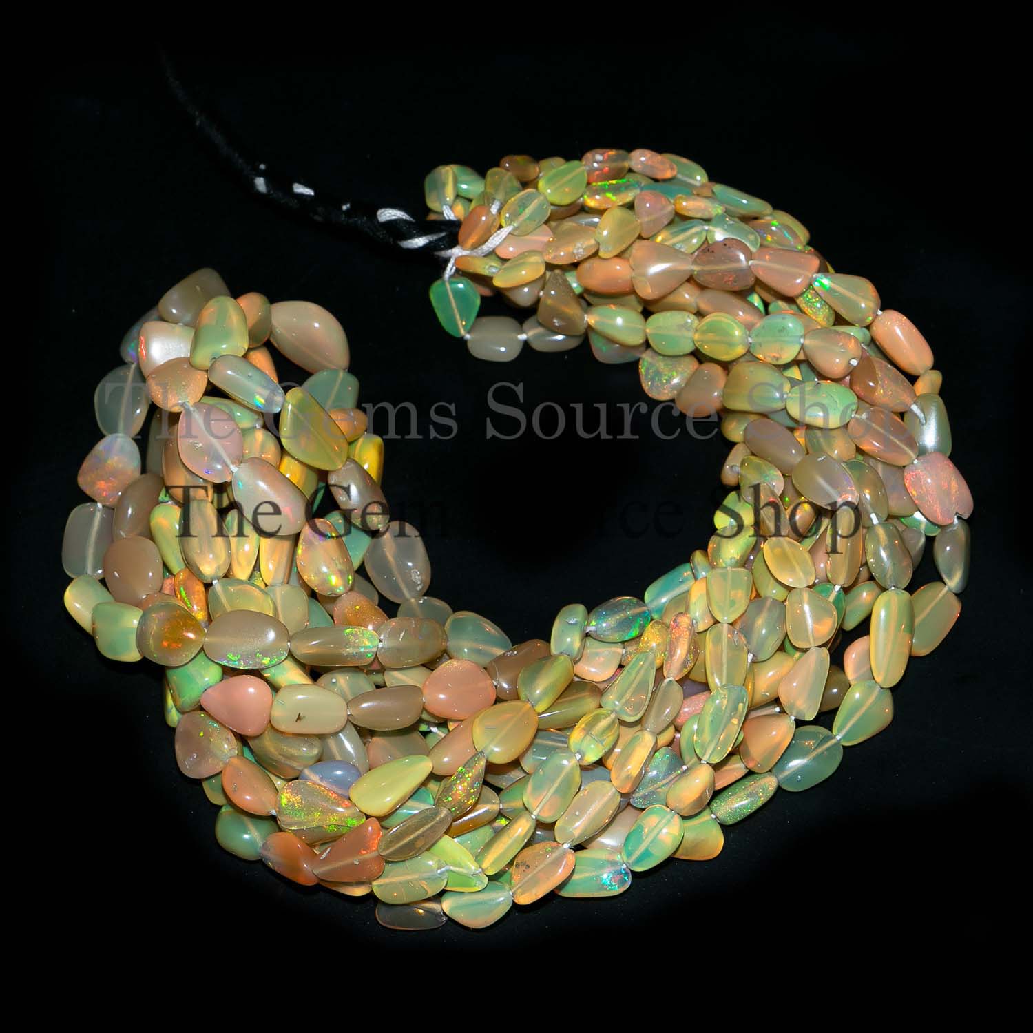Natural Ethiopian Opal Smooth Nugget Beads For Jewelry TGS-2176
