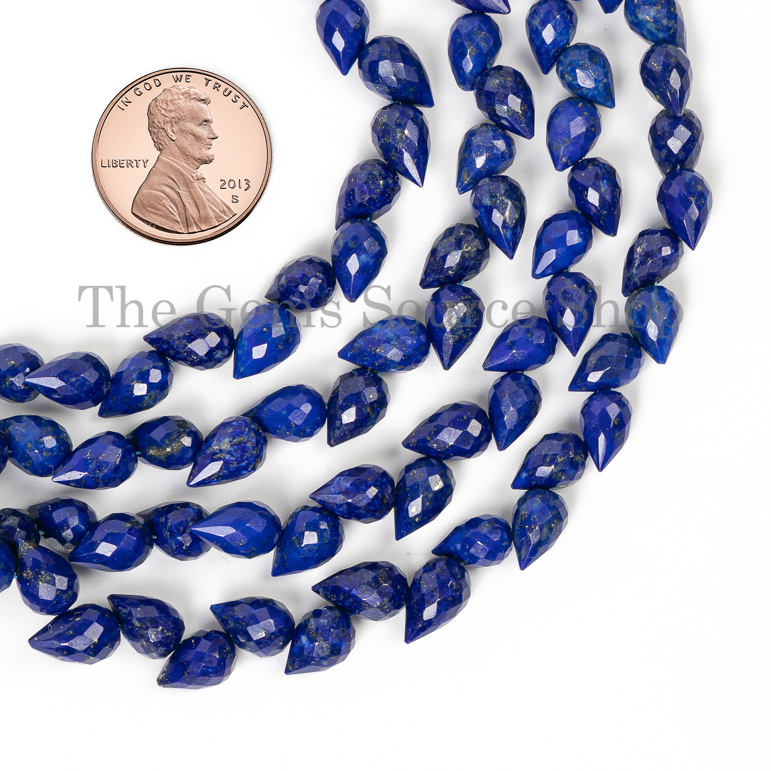 4x5-5x6 mm Natural Lapis Lazuli Side Drill Drops Beads TGS-4911
