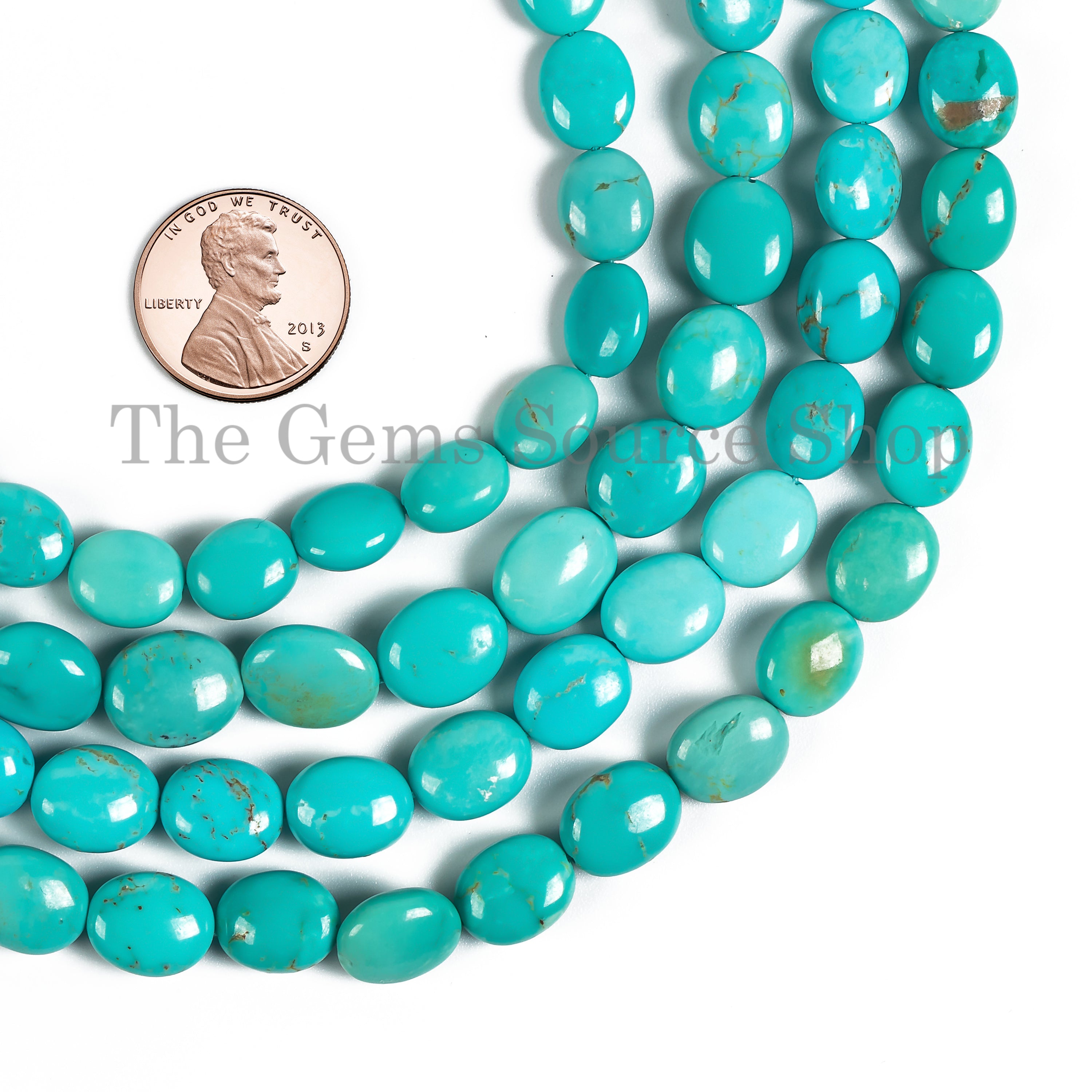 Turquoise Smooth Oval Plain Oval Shape Beads TGS-4536