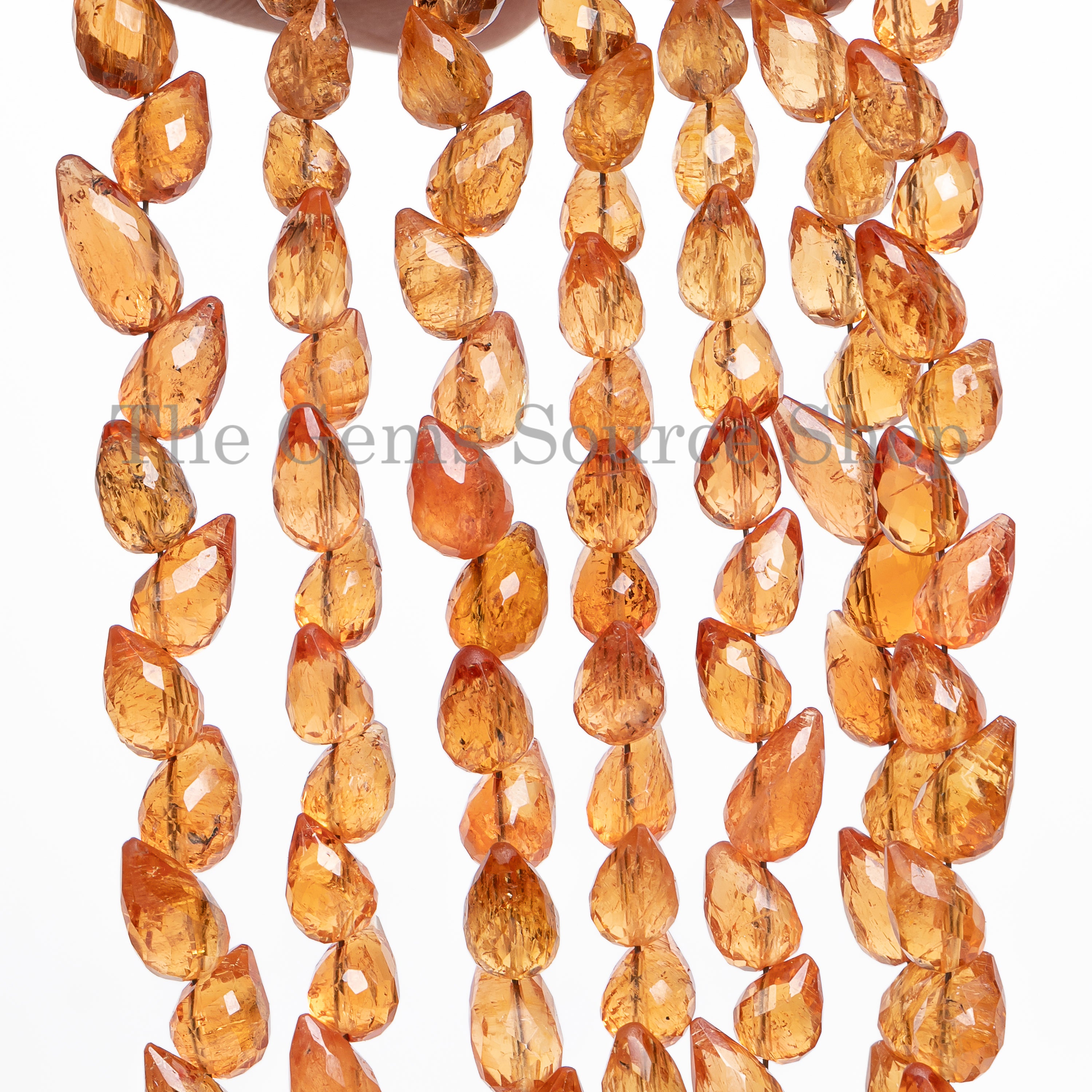 Natural Imperial Topaz Faceted Side Drill Drops Beads TGS-4902