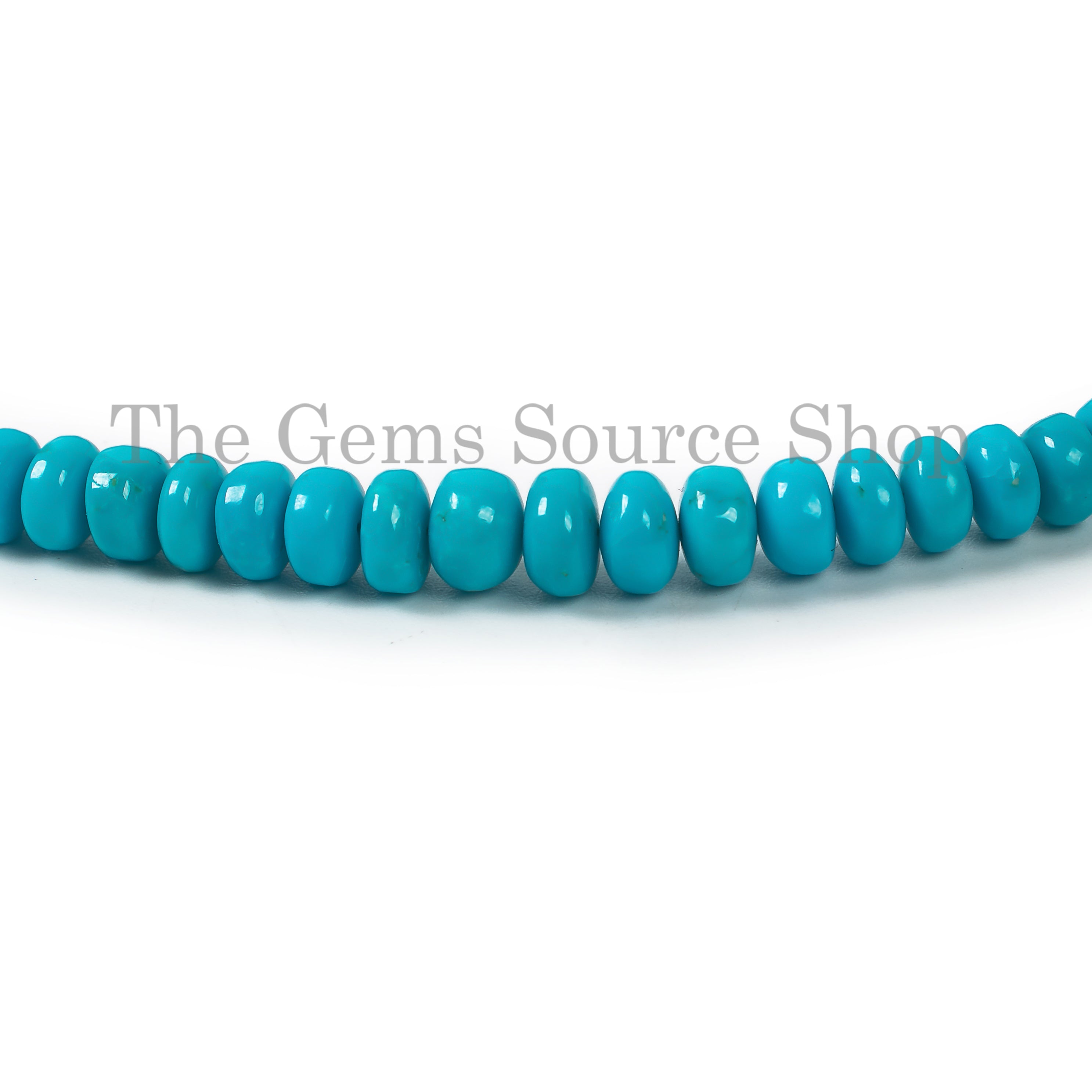 4-5.5mm Natural Sleeping Beauty Turquoise Plain Rondelle Beads TGS-4534