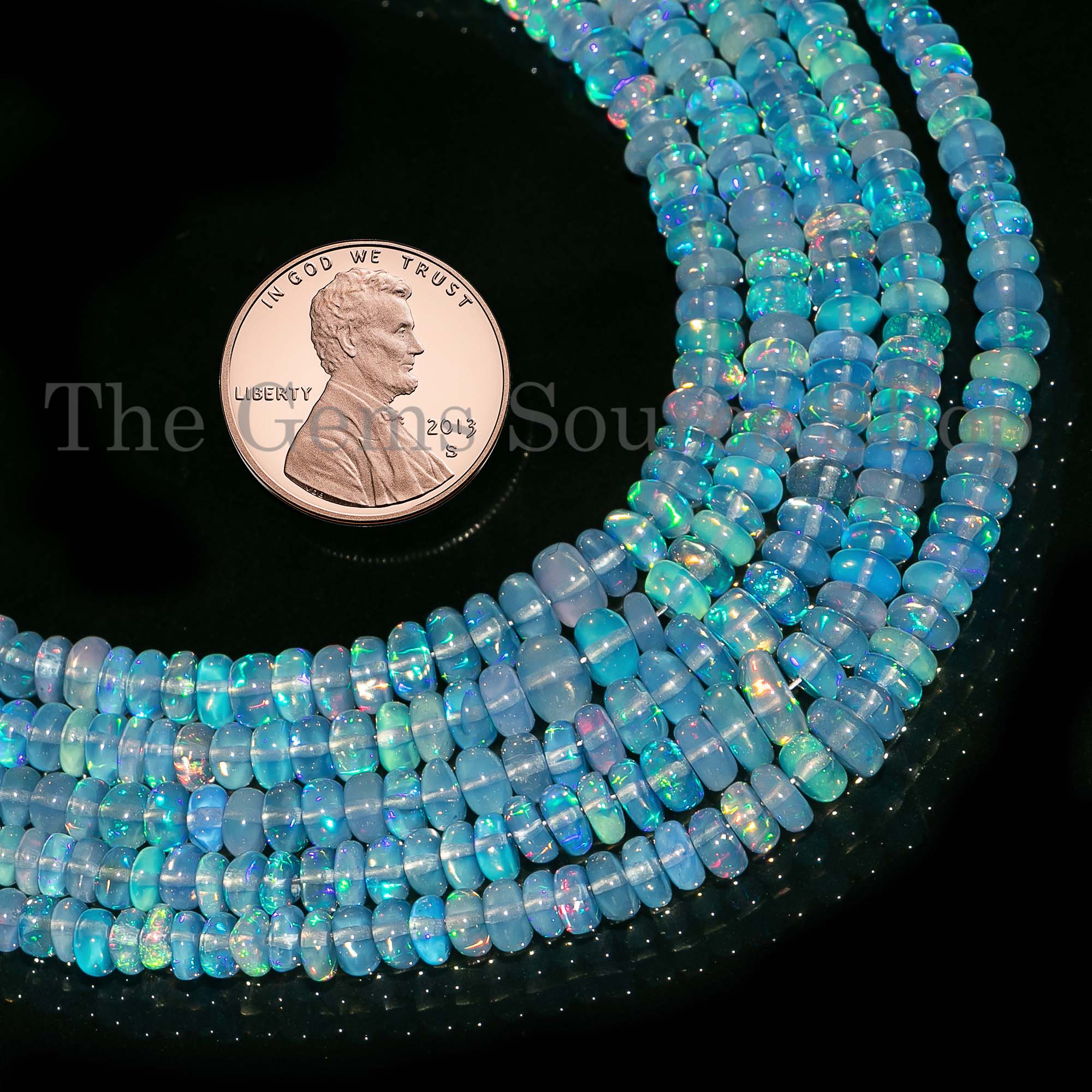 3-4mm Lavender Opal Plain Rondelle Beads, Natural Lavender Opal Beads, Lavender Opal Smooth Beads