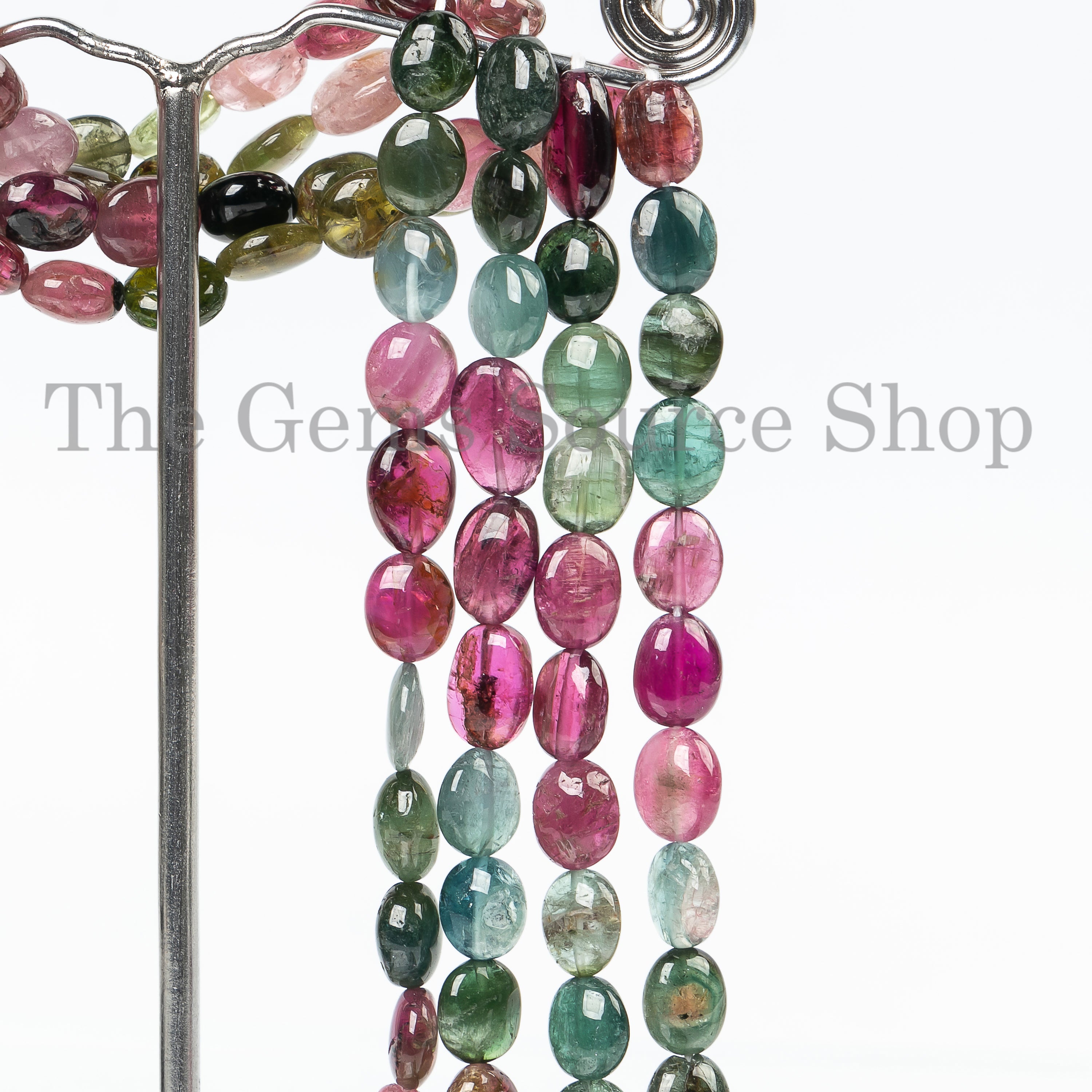 Natural Multi Tourmaline Beads, Tourmaline Smooth Oval Shape Gemstone Beads