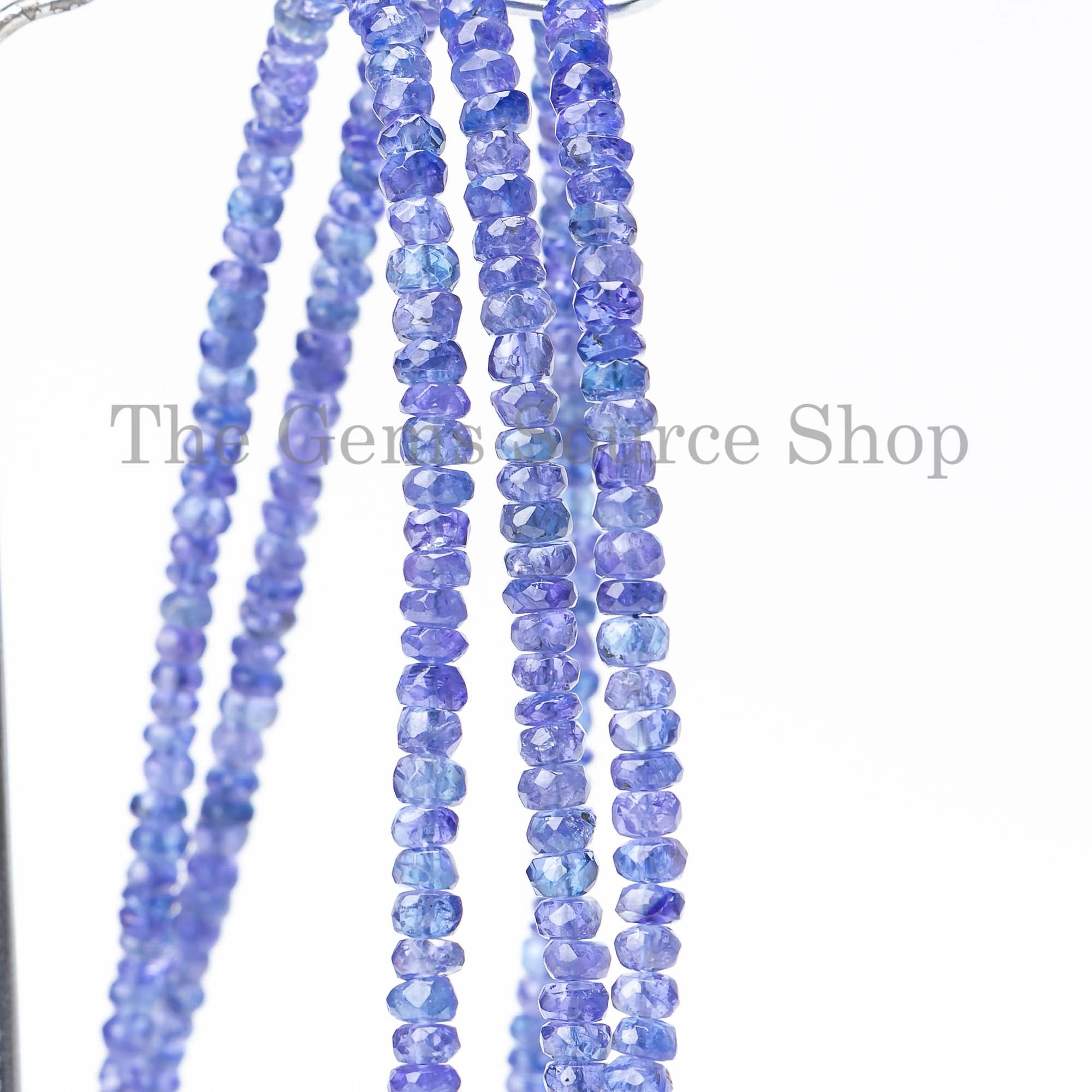 Tanzanite Beads, Tanzanite Faceted Rondelle Beads, Tanzanite Faceted Beads, Wholesale Tanzanite Beads