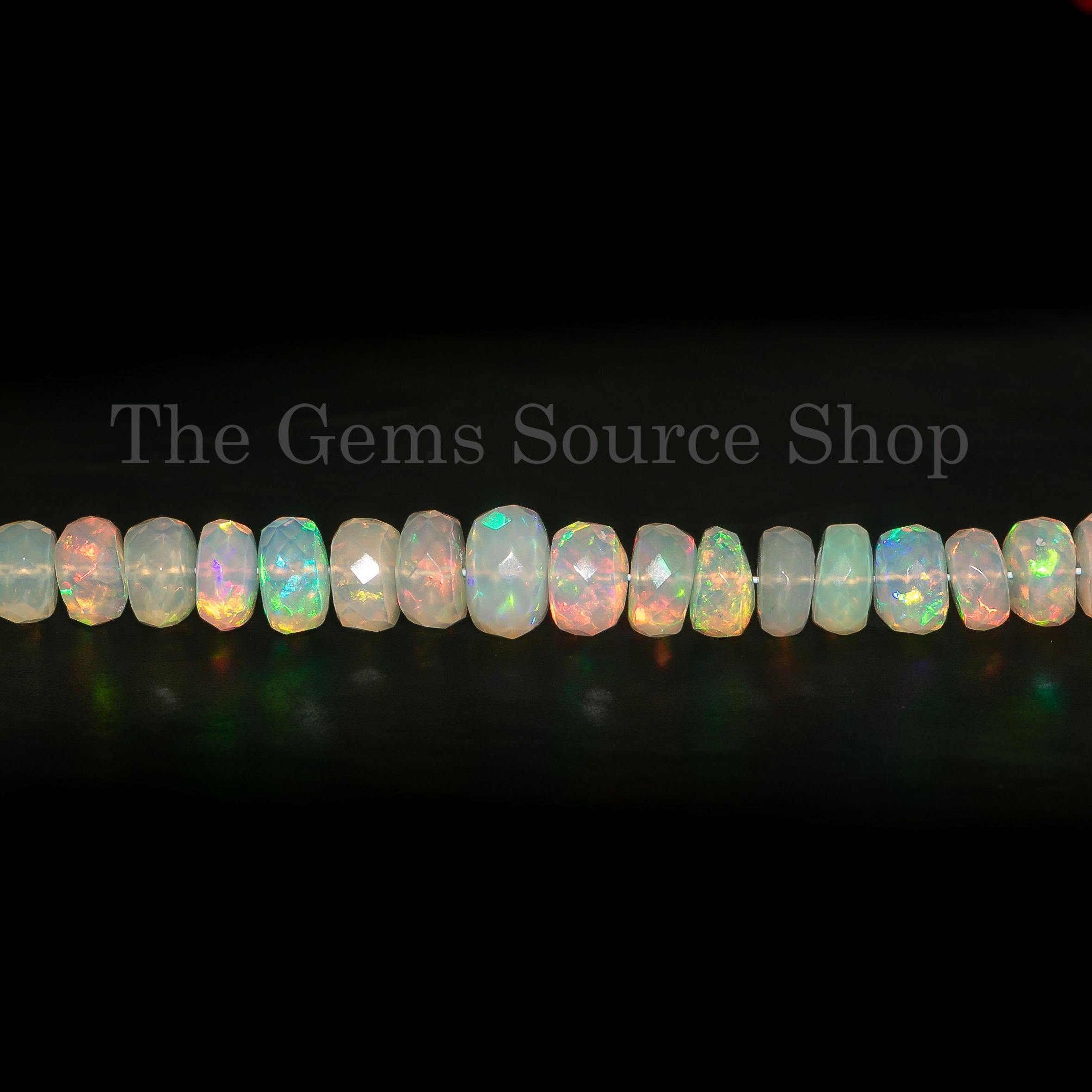 4-6 mm Natural Ethiopian Opal Beads, Opal Faceted Rondelle Beads  TGS-4542