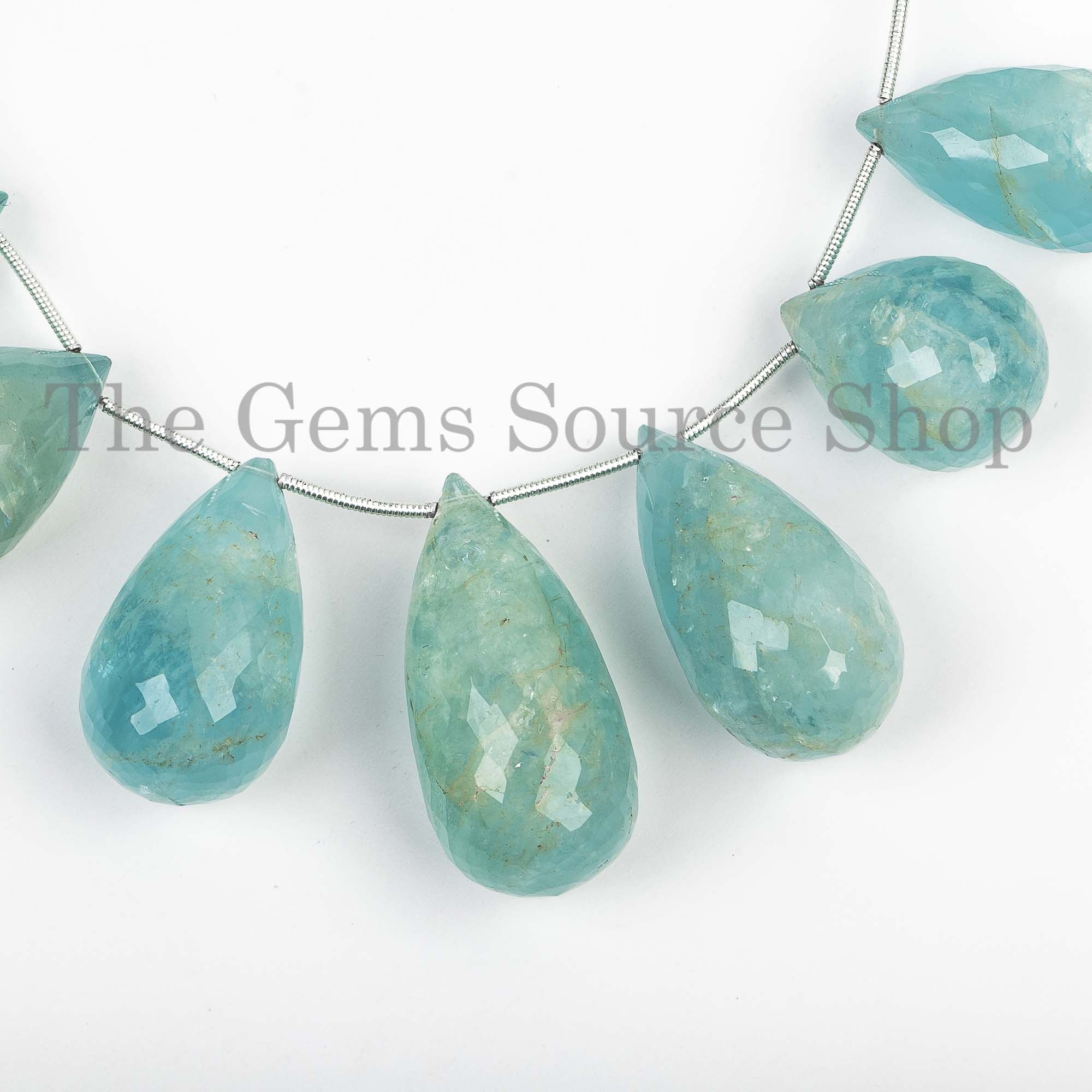 Milky Aquamarine Beads
